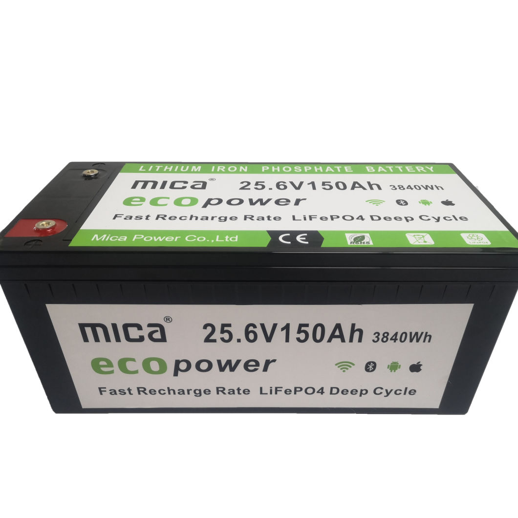Deep Cycle 24V 150ah LiFePO4 Battery Pack Lithium Ion Battery with BMS for RV PV Solar Energy Storage System Solar Street Light