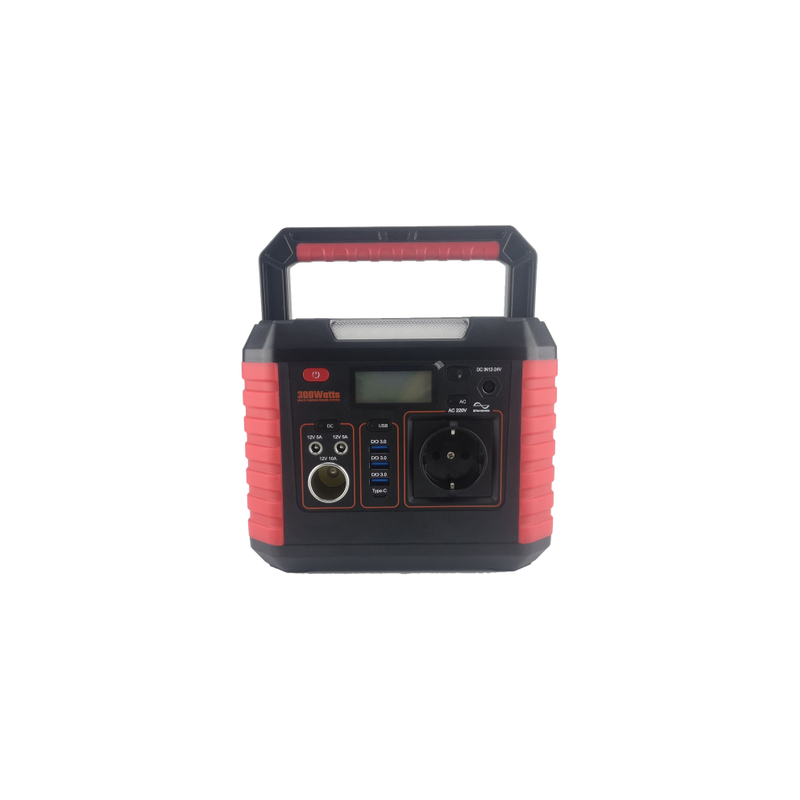 Portable 12 Volt DC 110 220 240 Volt AC Mobile Laptop Solar Power Station for Outdoor and Home 300W