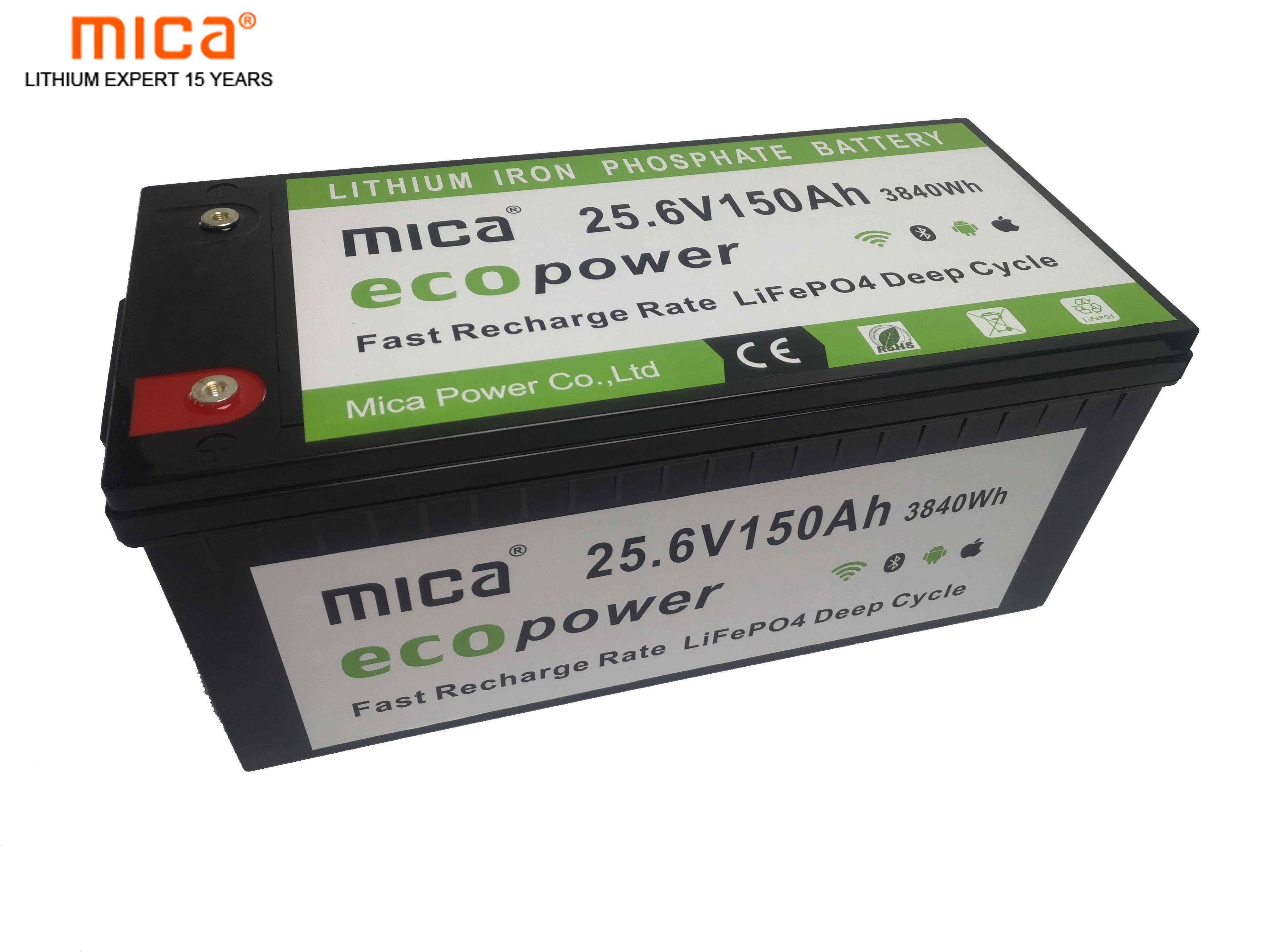 Deep Cycle RV/Motorhome LiFePO4 Battery Pack Solar System 12V 24V 150ah Lithium Ion Battery Pack