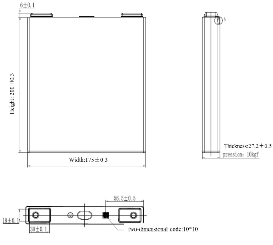 LiFePO4 Battery 3.2V 100ah 105ah Ifp27175200 Prismatic Battery 48V 100ah Solar Storage Lithium Battery Cell