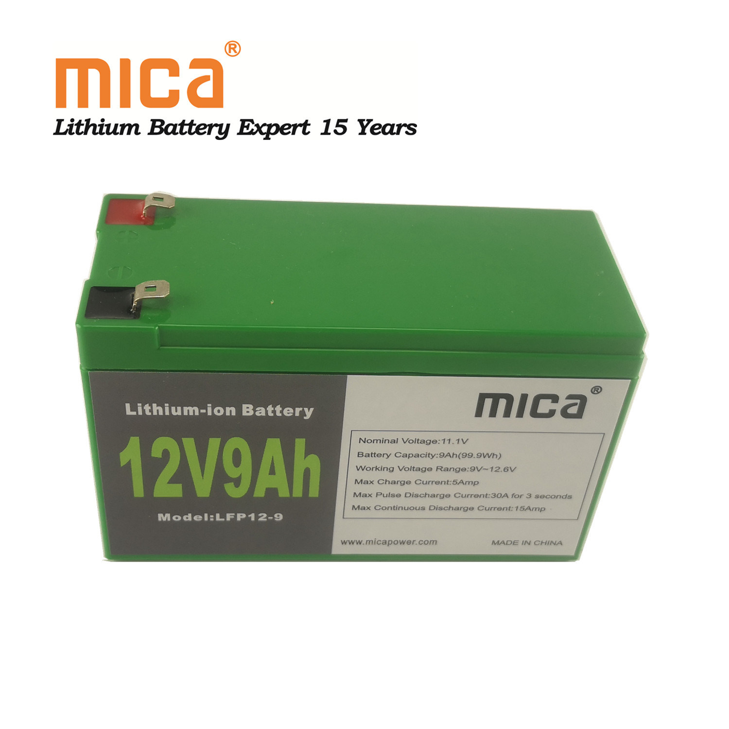 LiFePO4 BMS Battery 12V 7ah 9ah to Replace VRLA AGM SLA Battery 18650 Lithium Iron Battery for Electric Toys