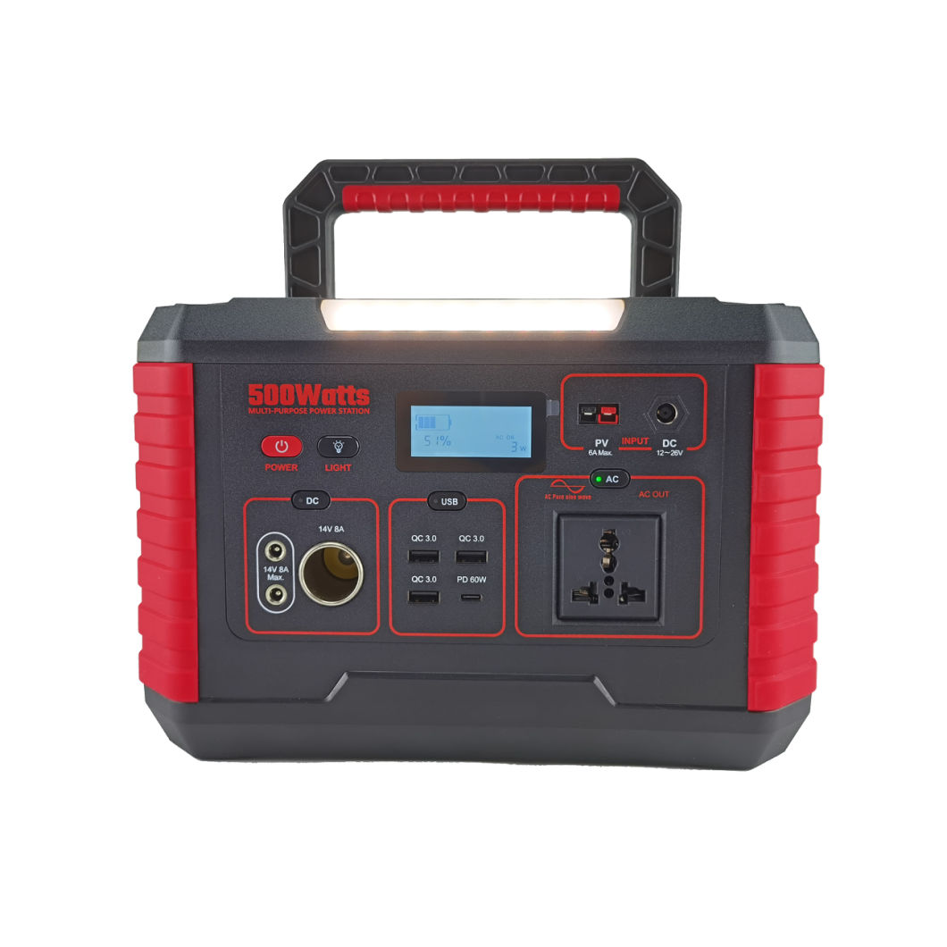 Outdoors Camping Emergency Portable Power Generator 300W 500W 10000W UPS with Wireless USB Port Power Station
