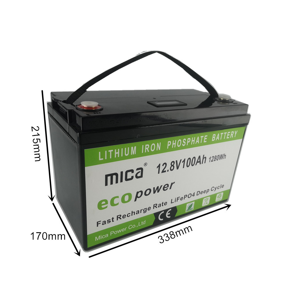 Deep Cycle 12V/12.8V Voltage 100ah Capacity Lithium Iron Phosphate Battery LiFePO4 Lithium Ferro Phosphate Battery with LCD Display