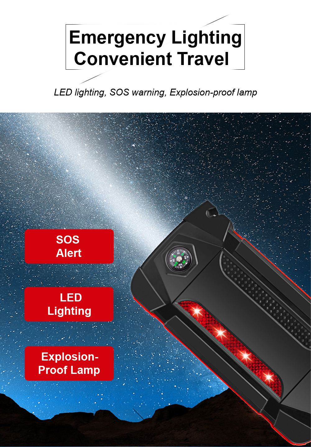 Manufacturer High Power Jump Starter Start Power Bank Car Vehicle Multi Function Auto Emergency Power Supply Multiple Starts Portable 12V 5V 16V 19V