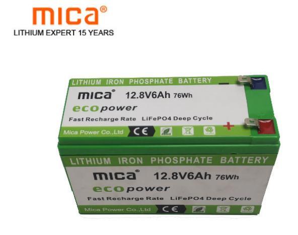 12.8V/12V 6ah Lithium Ion Battery LiFePO4 Battery Pack with BMS High Quality Long Cycle for Solar Lighting RV Tws with RoHS CE CB