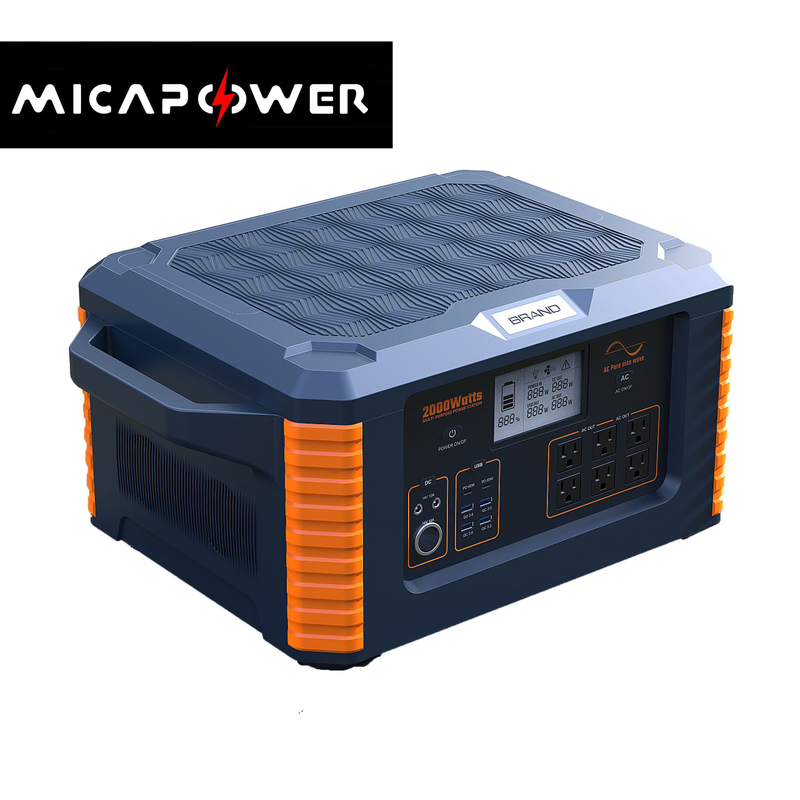 2000W Portable Power Station Outdoor Power Supply Lithium Battery Power Bank 110V/220V UPS