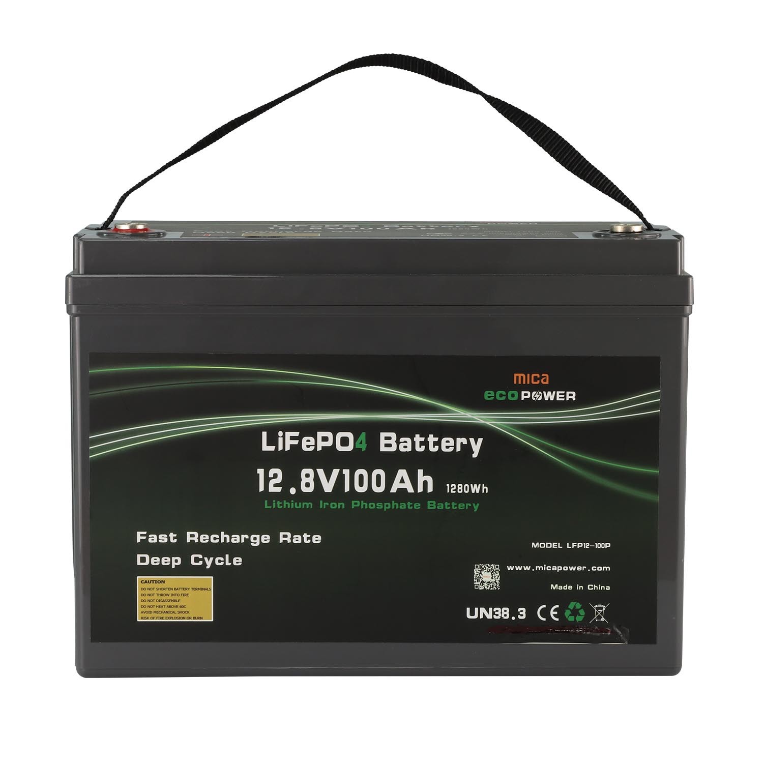 12V100ah Deep Cycle 1280wh LFP Battery for RV/ Yacht/Boat/Solar Wind Energy Storage System