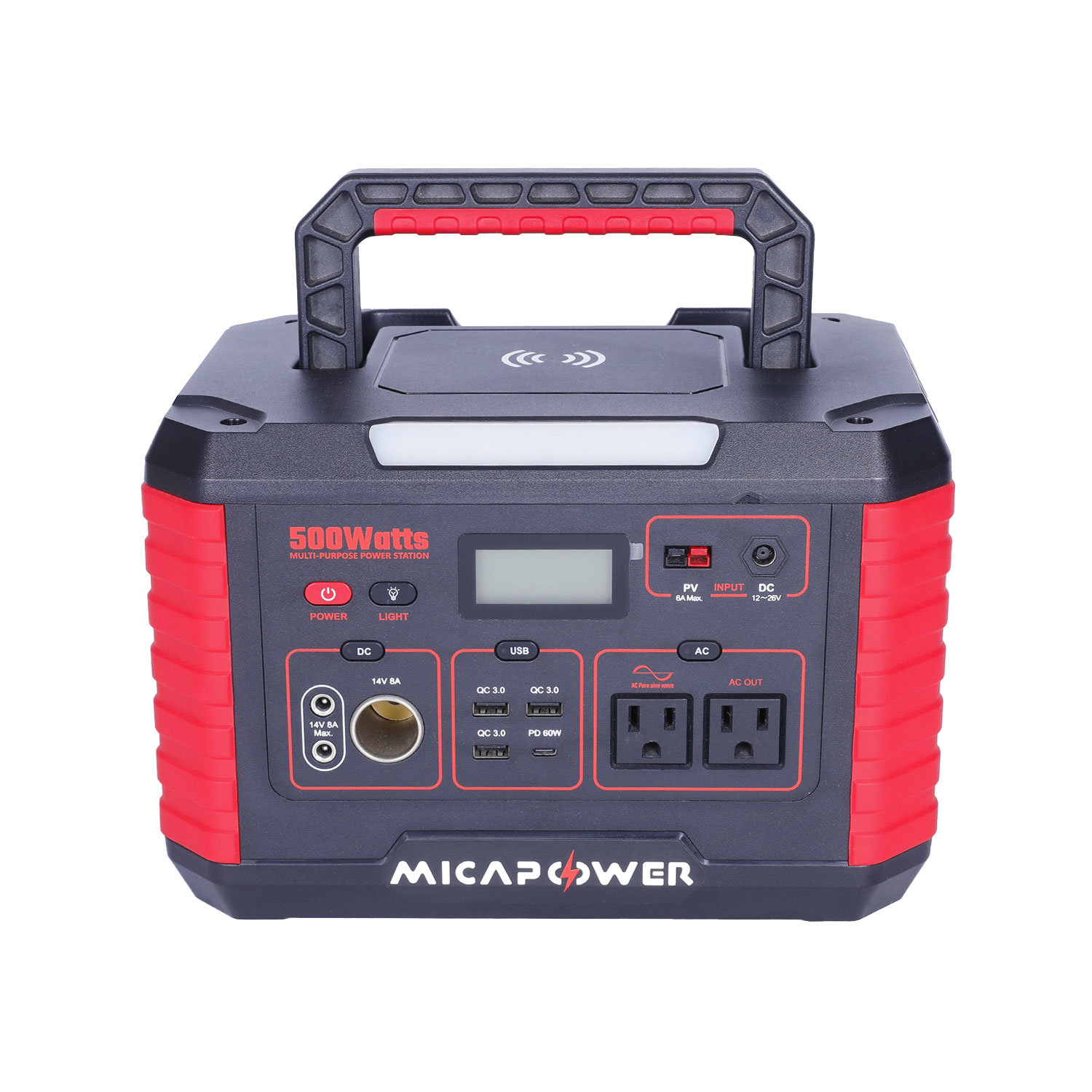 CE Un PSE FCC Hot-Sell Power Supply 220V 500W QC3.0 Pd45W Solar Generation Panel 135000mAh Portable Power Station