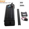 Rechargeable 36V 20ah Black/Slaver Lithium Ion Battery for Electric Bike 600W/750W Bicycle Ebike Battery with RoHS CE UL-1643 Un38.3