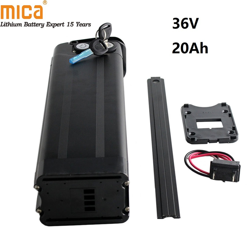 Rechargeable 36V 20ah Black/Slaver Lithium Ion Battery for Electric Bike 600W/750W Bicycle Ebike Battery with RoHS CE UL-1643 Un38.3