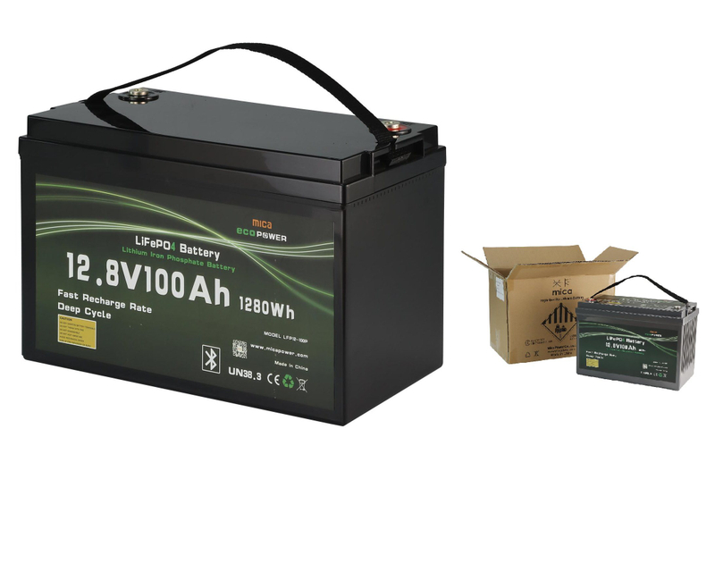 12.8V 1280wh Lithium Battery 100ah LiFePO4 with 100A BMS Over 4000+ Rechargeable Deep Cycles Support in Series/Parallel