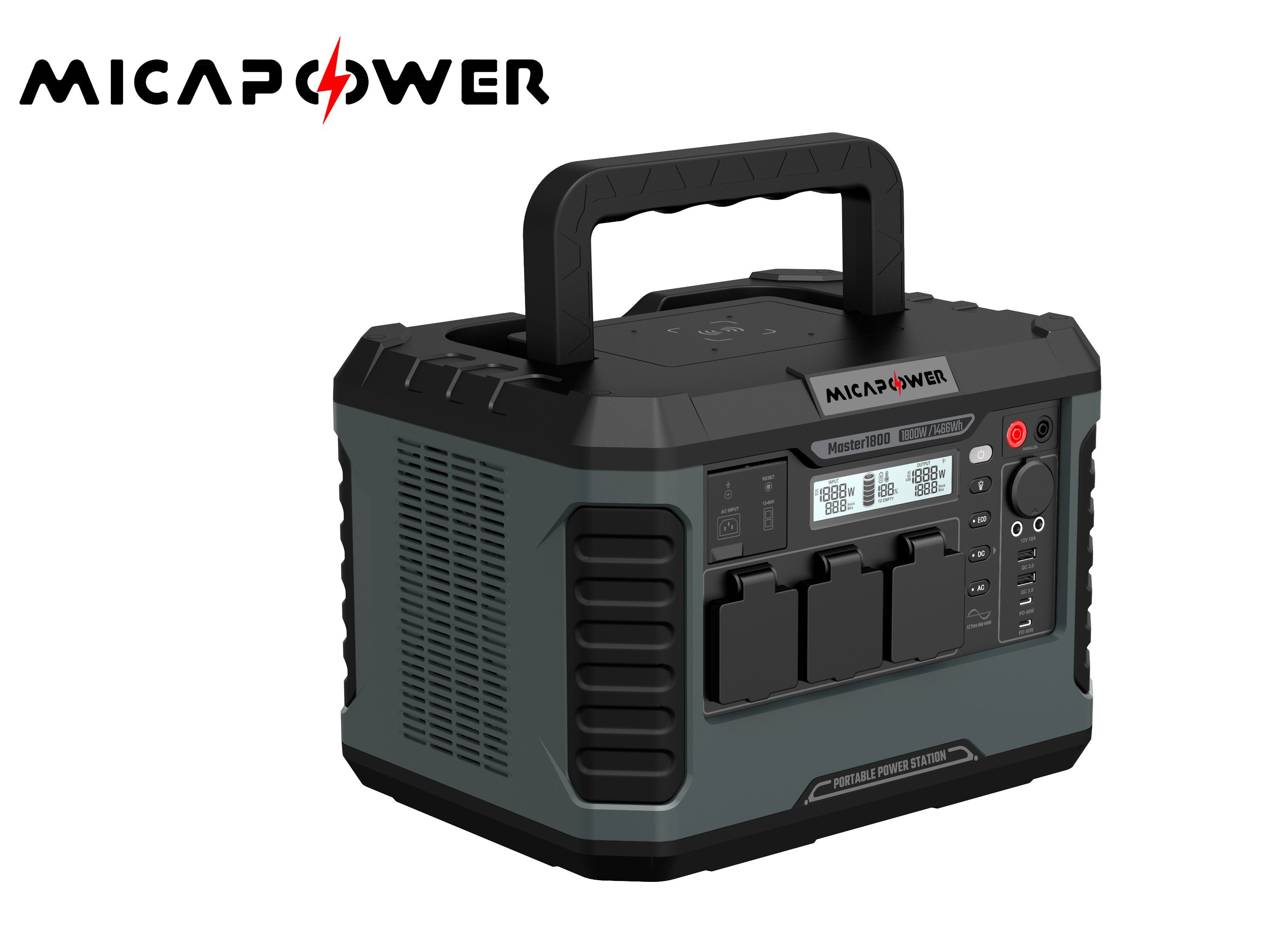 Mica 1000W LiFePO4 Lithium Cell Camping Solar Generator Portable Power Station Outdoor Camping Home Power Bank