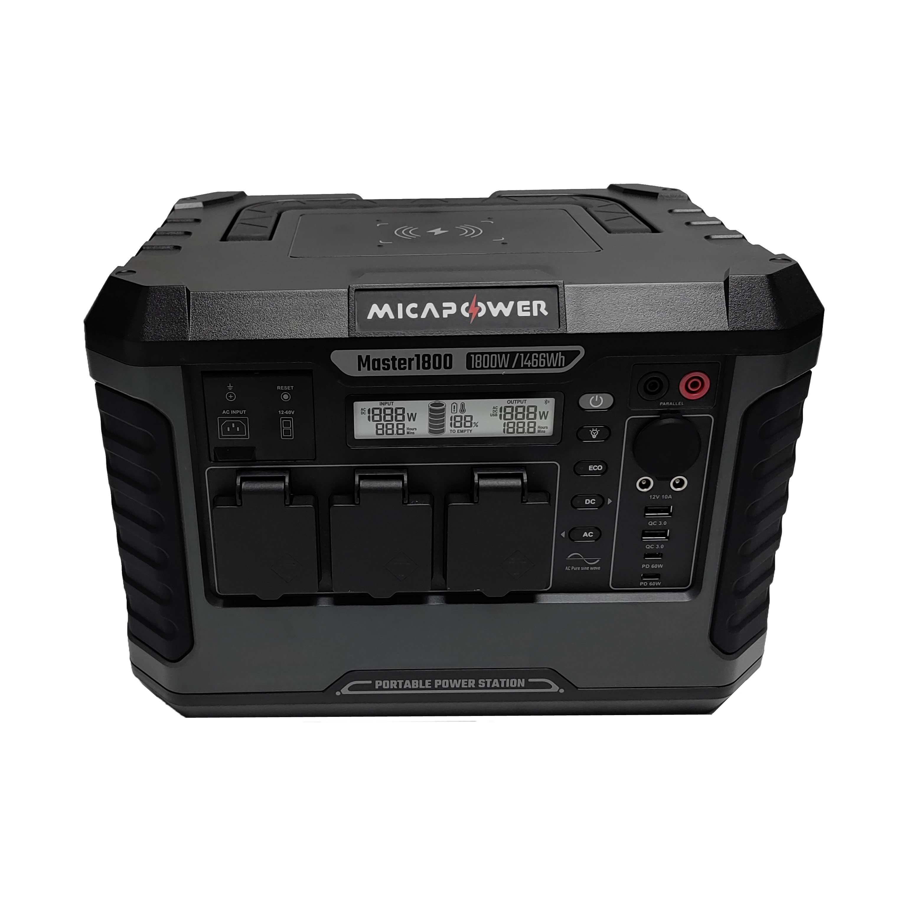 Lithium LiFePO4 1800 Watt Solar Generator Power Bank Portable Power Station