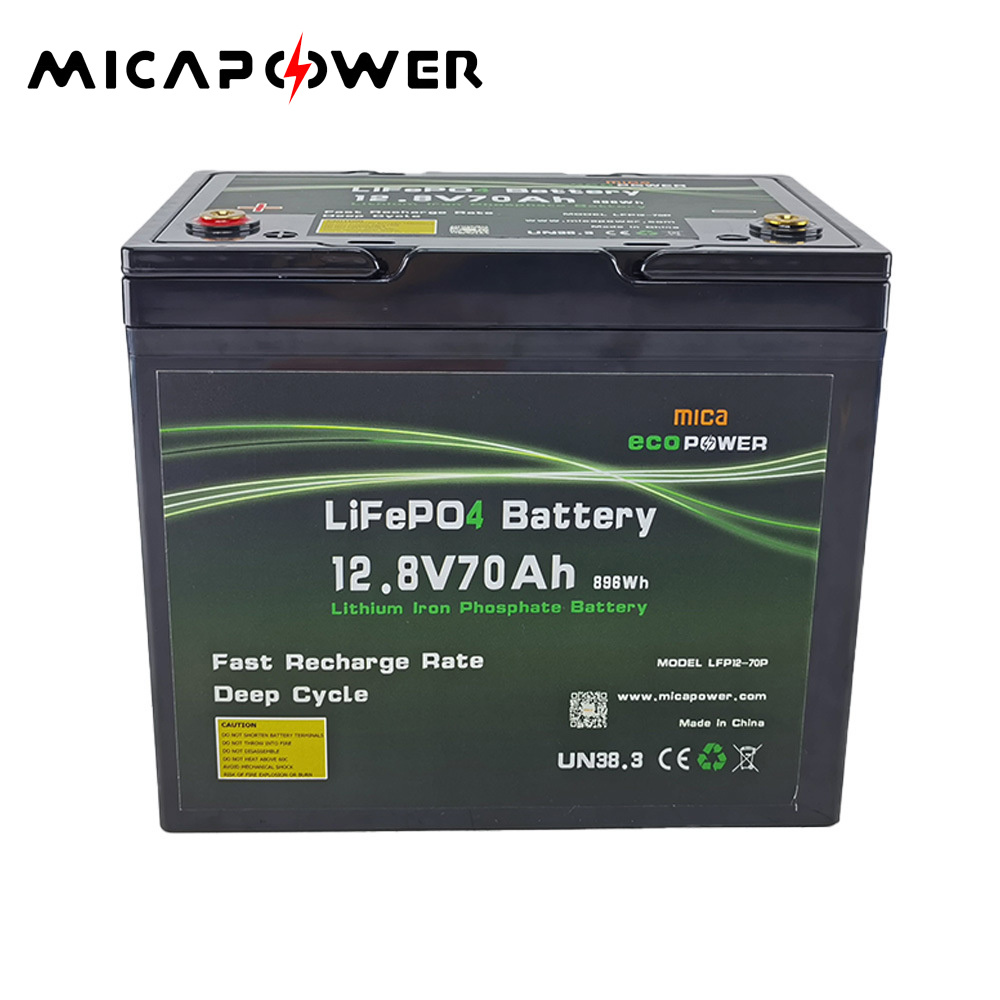 LiFePO4 Battery 70ah 12V 12.8V Lithium Battery with BMS Protection 4000+ Deep Cycles Battery for RV/Camper