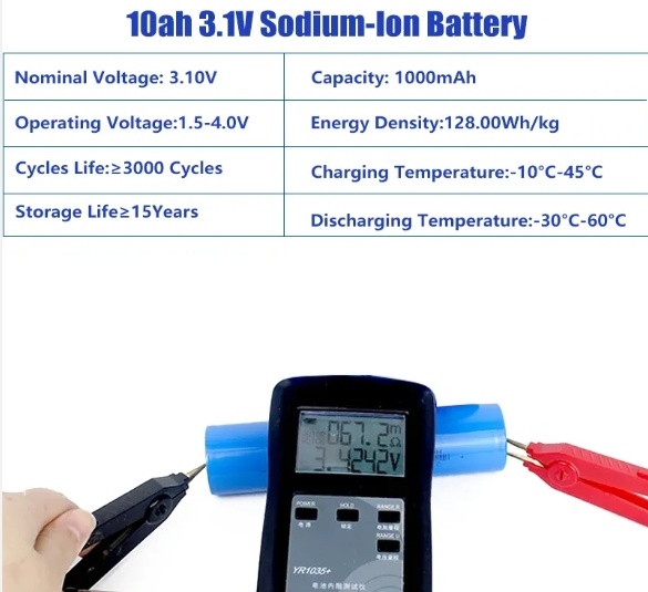 Mica 3V 3.1V 10ah Sodium-Ion Sib Rechargeable Battery Cell Sodium Ion Batteries Na Ion Battery Customize Battery Pack 32140 18650 33140 26650 26700 for Solar