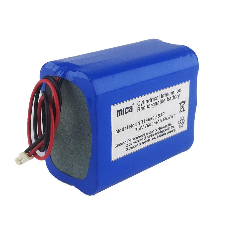 18650 Battery 2s3p Rechargeable Battery China Factory Lithium Ion Battery 7.4V 7500mAh Li-ion Battery for LED Light