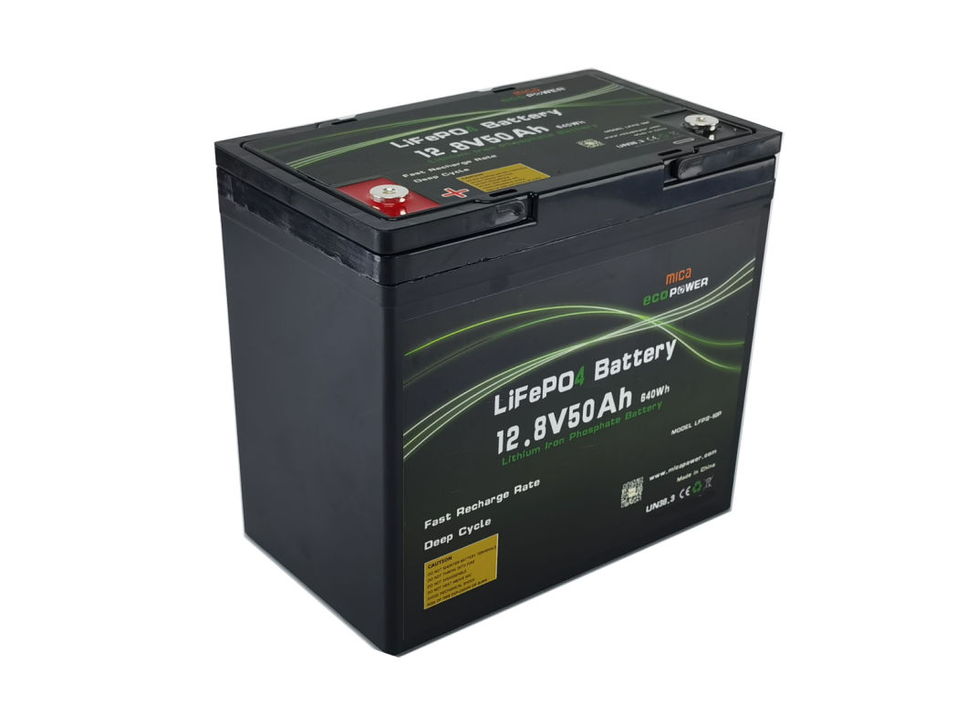 Rechargeable LiFePO4 Lithium Iron Phosphate Battery 12V 50ah Lithium Ion Battery Pack for Solar Power Supply