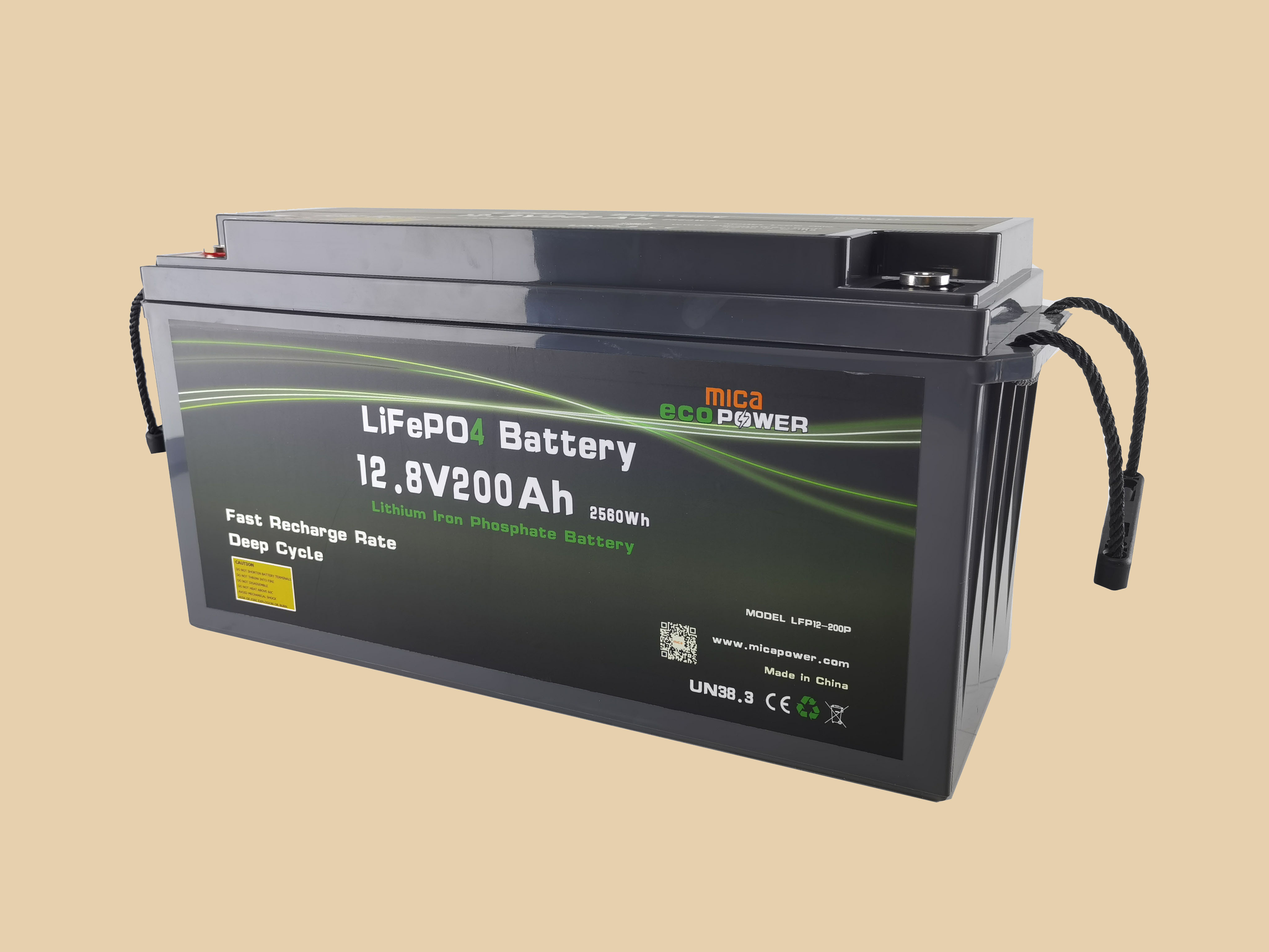 High Quality Mica 12V 24V 48V LiFePO4 Battery OEM ODM 100ah 200ah Lithium Solar Battery Pack with Un38.3/CE