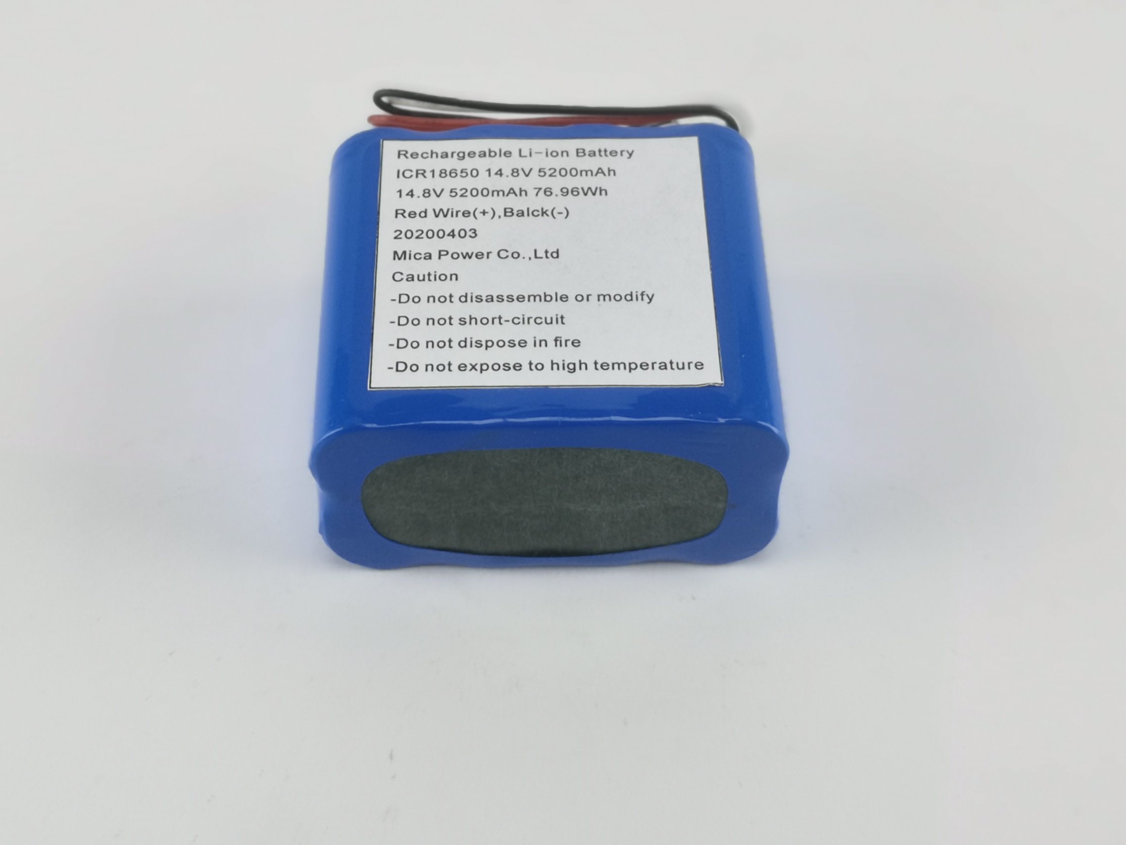 18650 4s2p Lithium Li-ion Rechargeable Battery Pack 14.8V 5200mAh LiFePO4 Battery