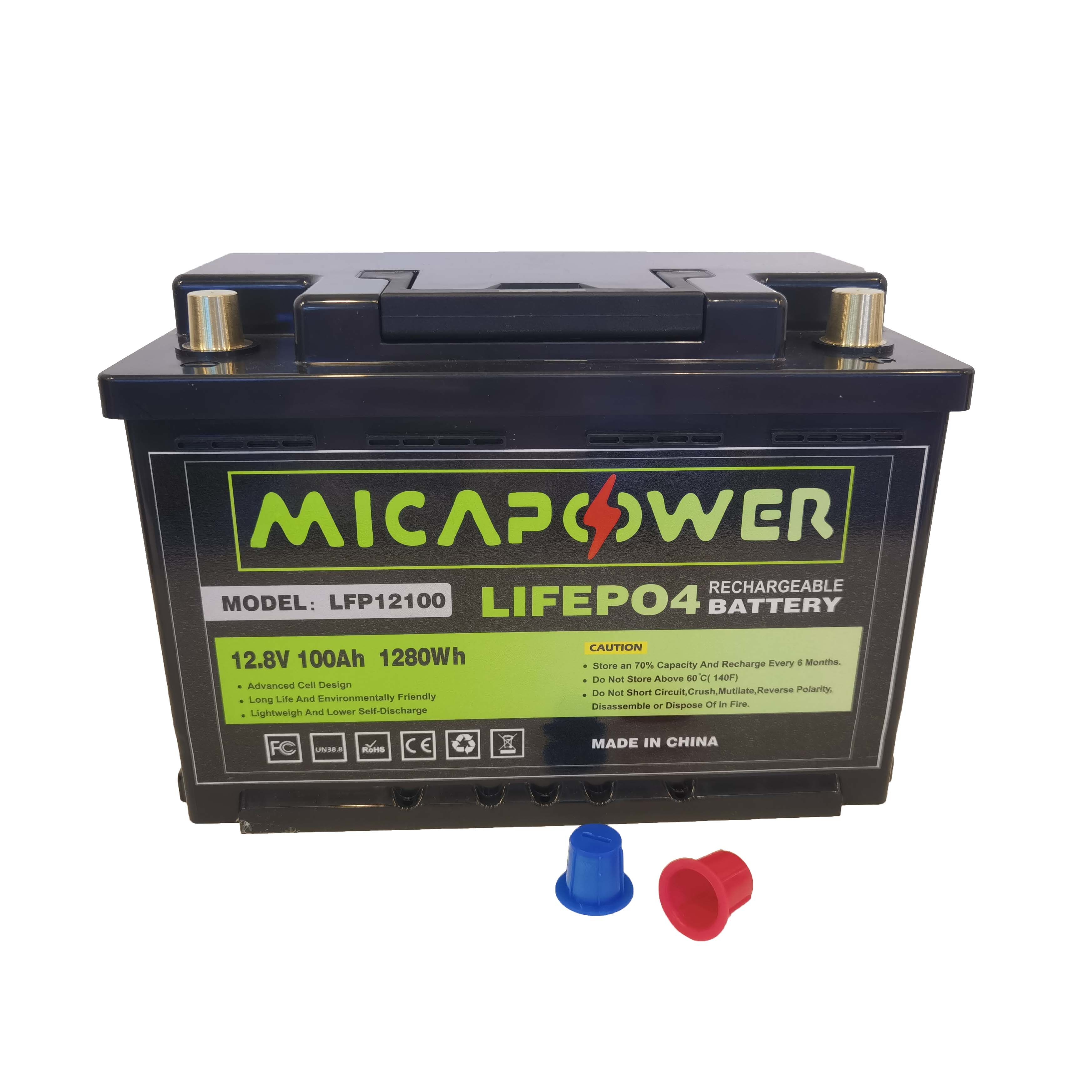 LiFePO4 EV Jump Starter Lithium Ion Battery Pack 12V 100ah CCA1100 Auto Batteries Starting Trolling Motor Boats Car Battery