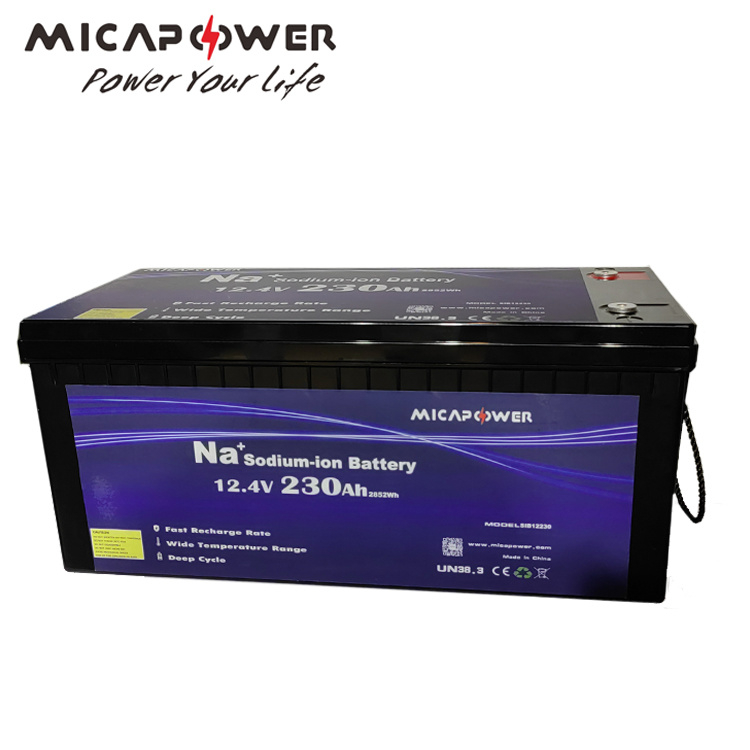 Mica 12V 24V Sodium-Ion Batteries 50ah 100ah 200ah Sodium Ion Battery Pack for Boat RV Camper