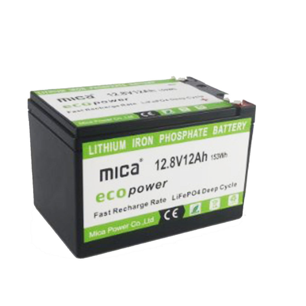 Factory Price 12.8V/12V 12ah LiFePO4 Battery Pack Rechargeable with BMS High Quality Long Cycle for Solar Energy System Household Appliance