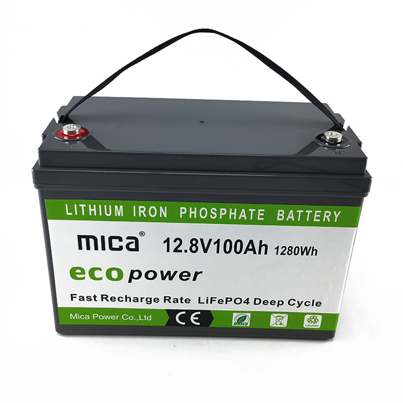 Deep Cycles 12.8V 12V LiFePO4 Battery 100ah with LCD Rechargeable Lithium Battery for Solar System Solar Street Light with CE Un38.3 MSDS Reports