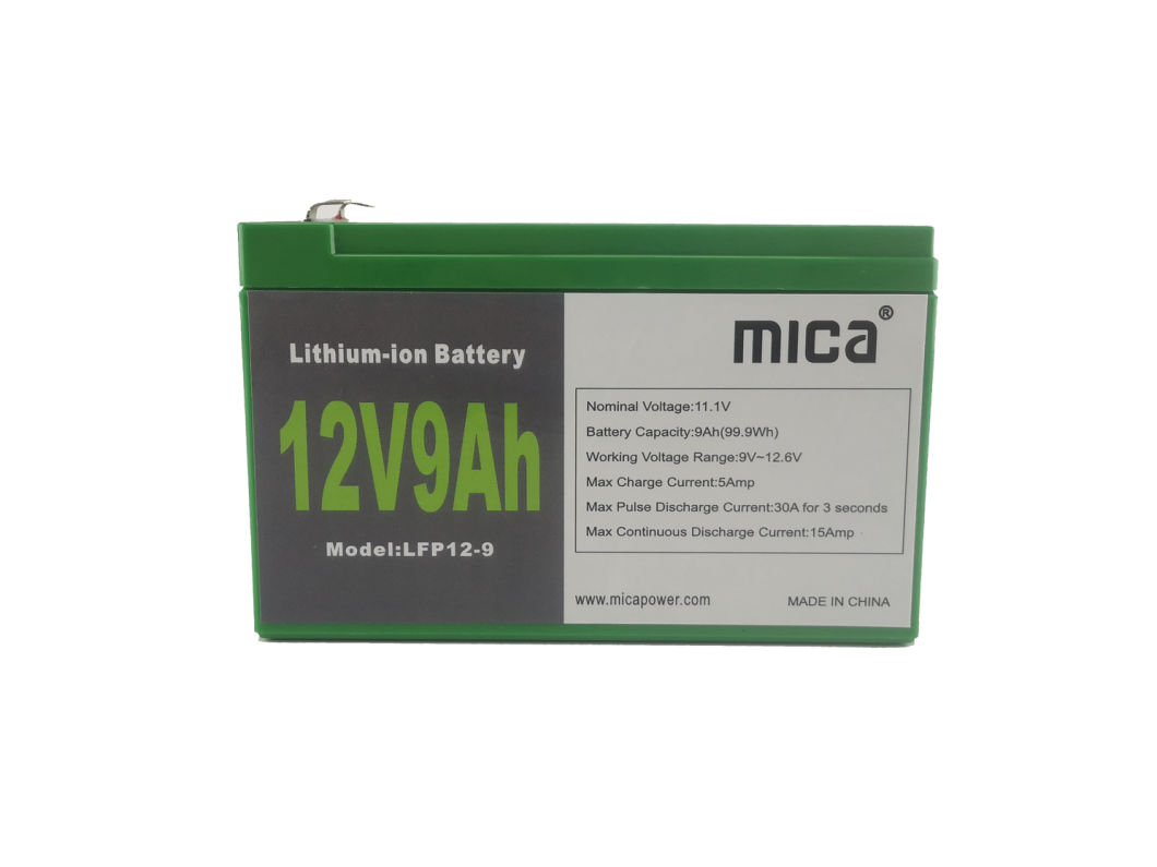 12V9ah Top Quality OEM/ODM Production LiFePO4 Lithium Ion Battery Pack for Car and Solar Power