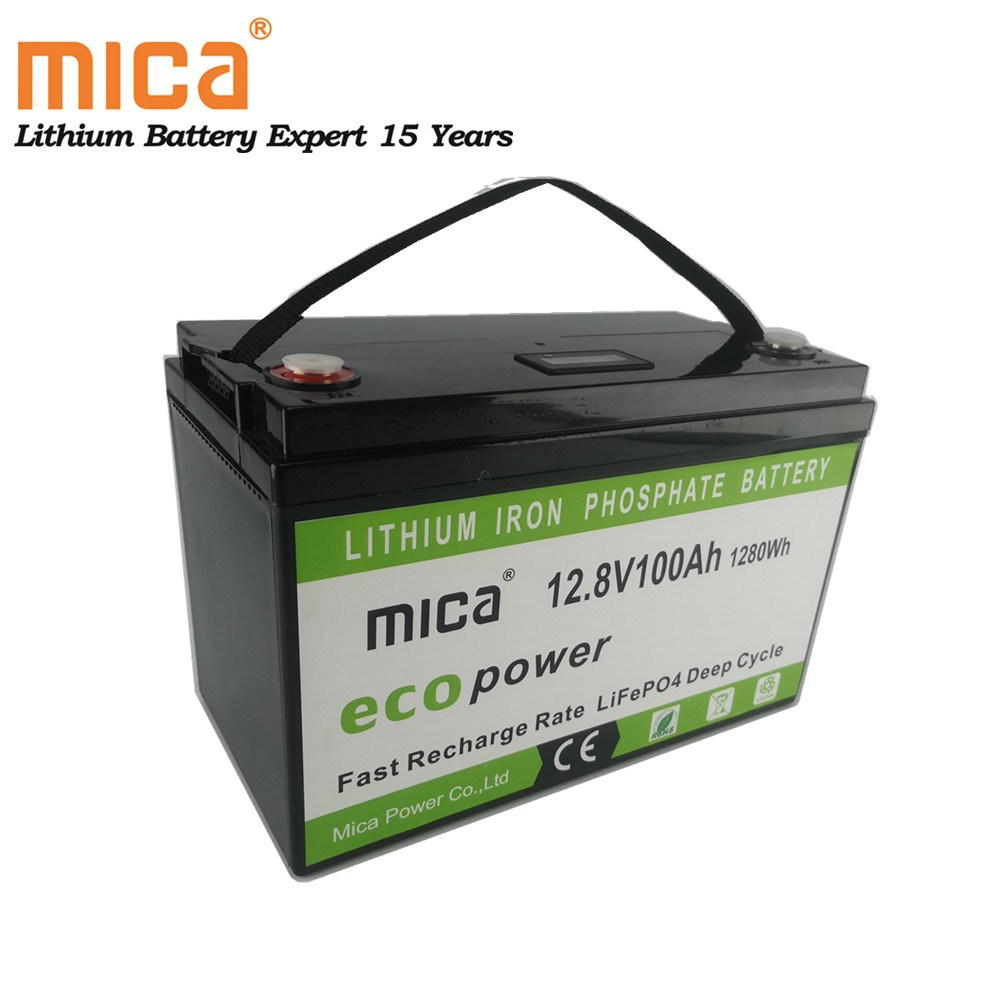 Deep Cycle 12V/12.8V Voltage 100ah Capacity Lithium Iron Phosphate Battery LiFePO4 Lithium Ferro Phosphate Battery with LCD Display