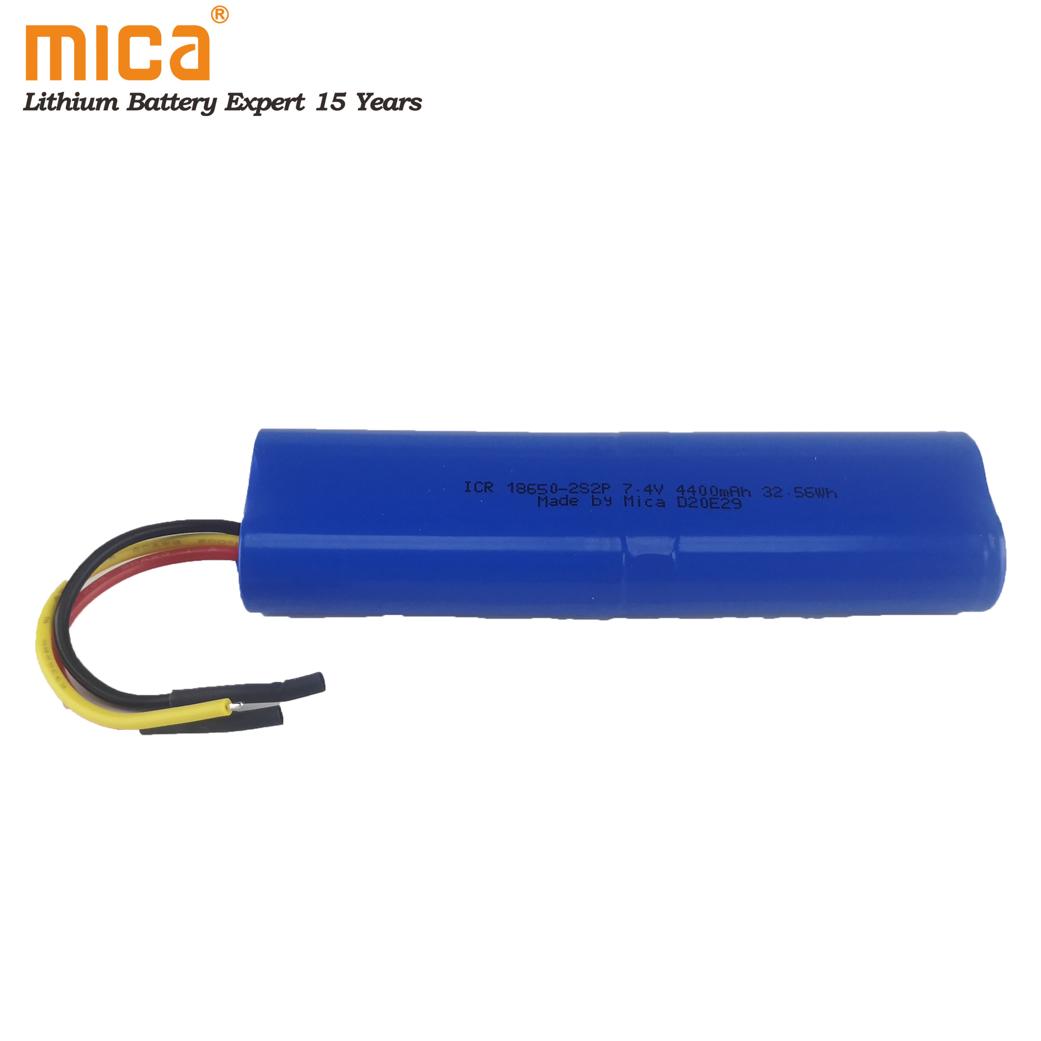 Wholesale High Quality 18650 2s2p 7.4V 4400mAh Lithium-Ion Battery Pack Rechargeable Li-ion Battery with PCM Wires Connector RoHS CE UL-1643 Un38.3