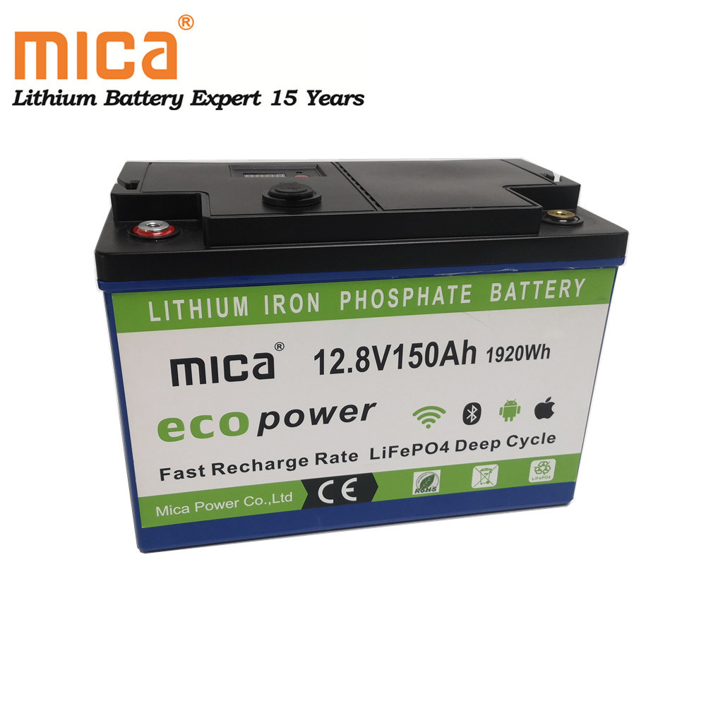 5 Years Warranty CE Un38.3 MSDS 12V/12.8V 150ah LFP LiFePO4 RV Trolley Camper Tractor Rechargeable Lithium Iron Phosphate Battery Pack
