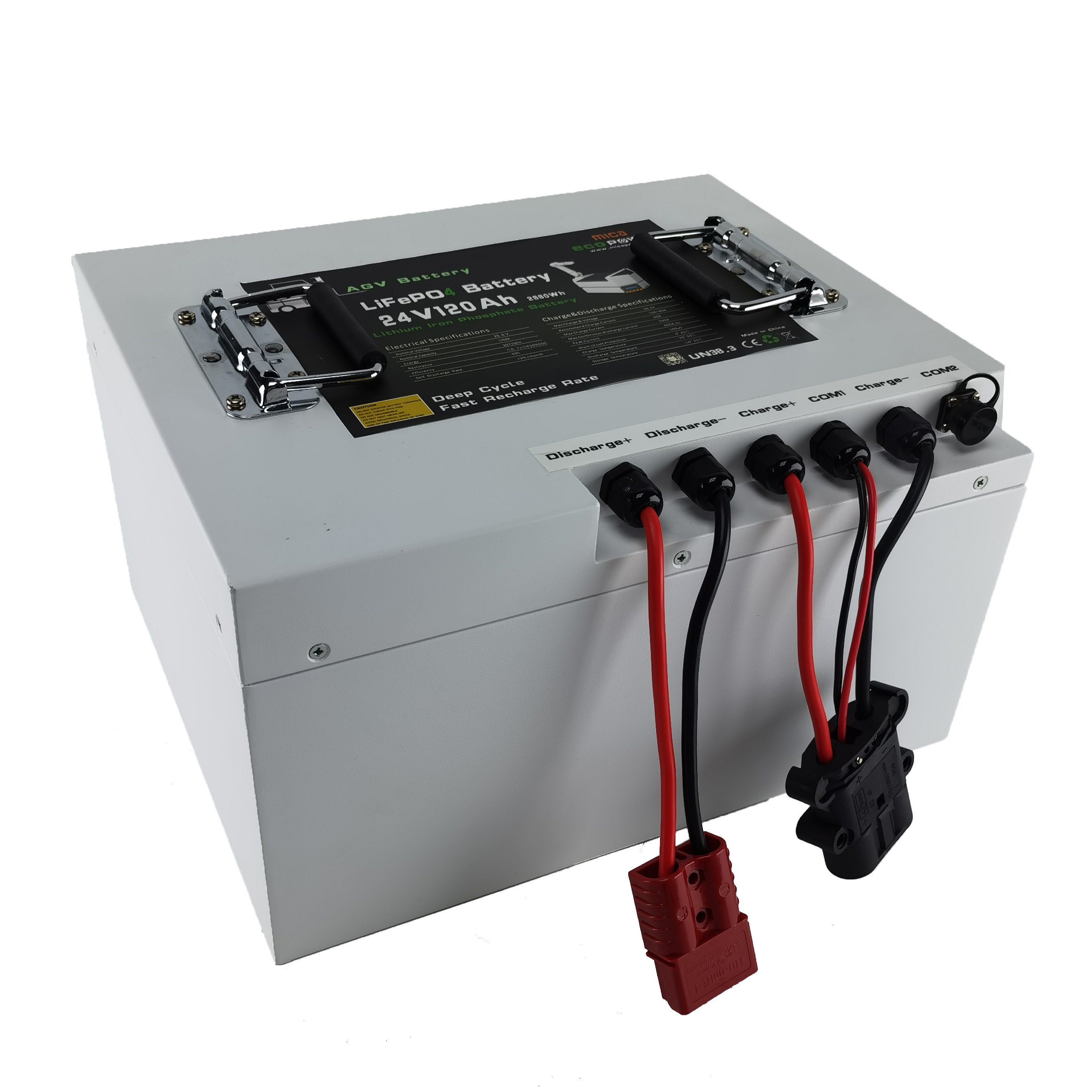 Agv Lithium Battery 24V 120ah 3kwh High Energy Output LFP Solar Lithium Ion Battery Pack
