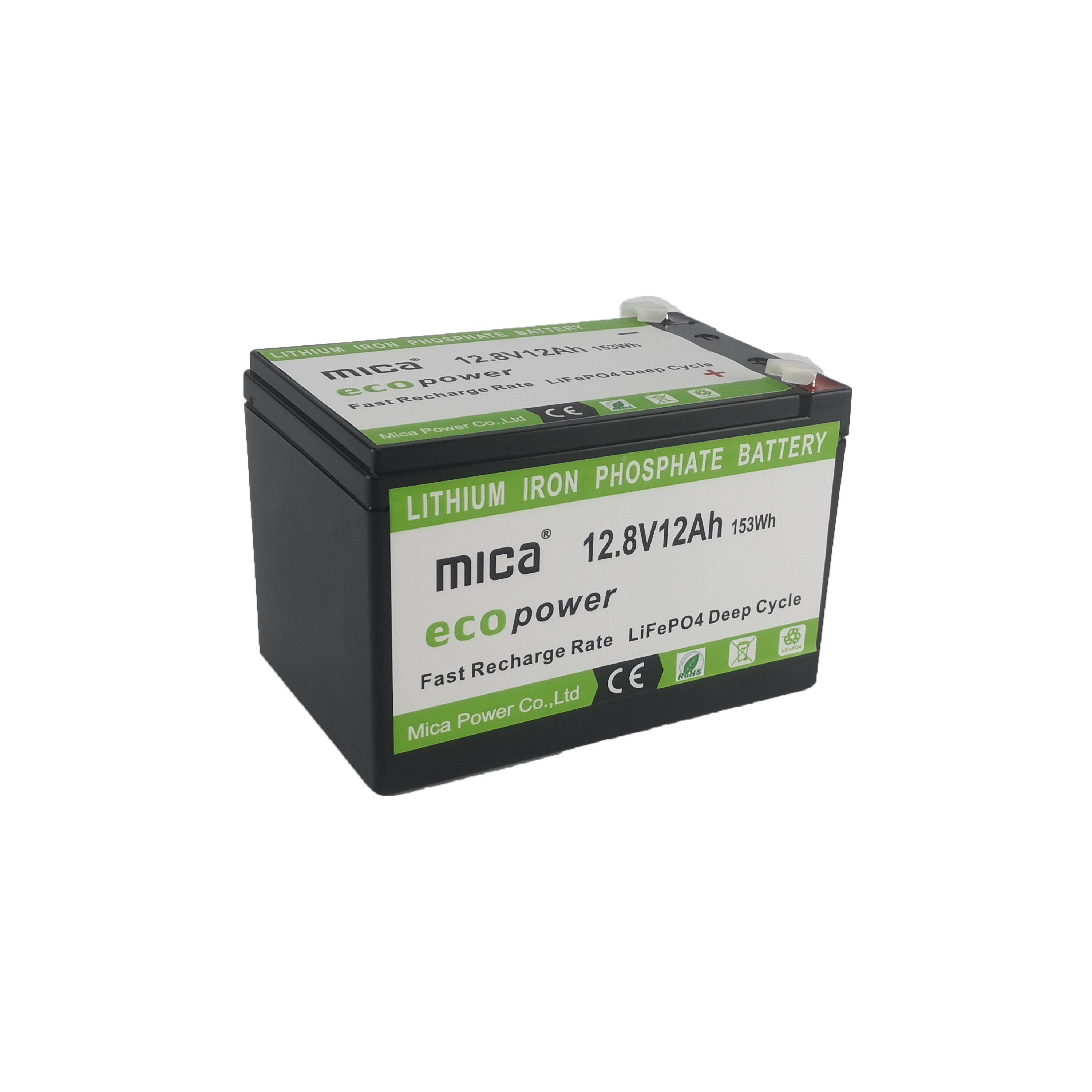 Factory Directly Supply High Quality 12.8V/12V 12ah Long Cycle LiFePO4 Battery Rechargeable with BMS for Solar Energy System Household Appliance