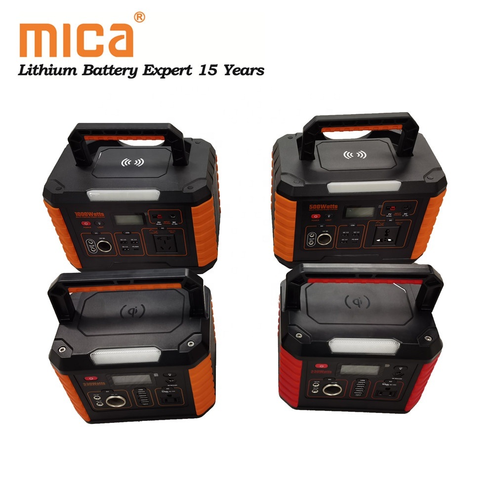 Portable Power Station 500W Generator 18650 Li-ion Battery Cell Wireless Charging AC Dual USB DC for Camping Travel Emergency