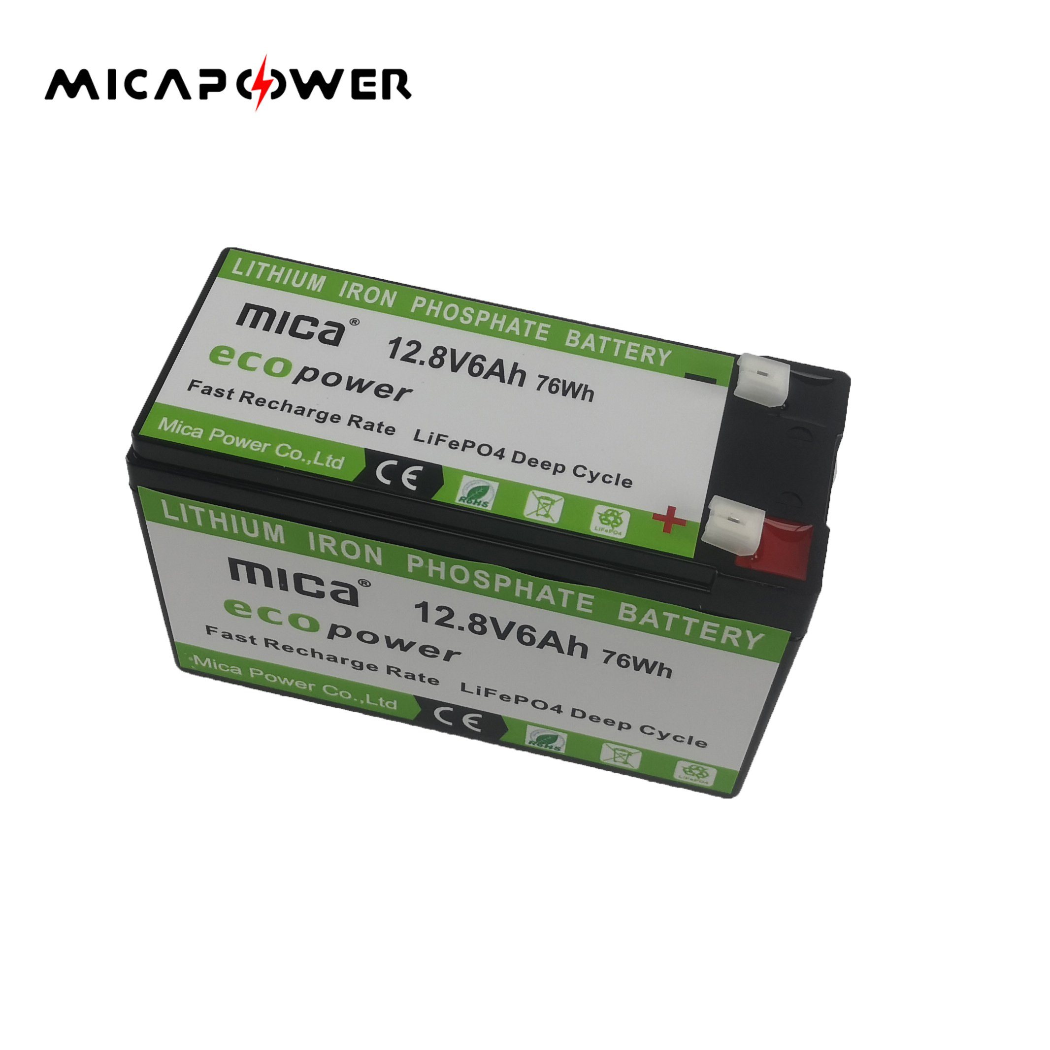12V 12.8V Battery Pack 6ah Power Sports LiFePO4 Start Lithium Battery for Motorcycle/Speed Boat/ATV