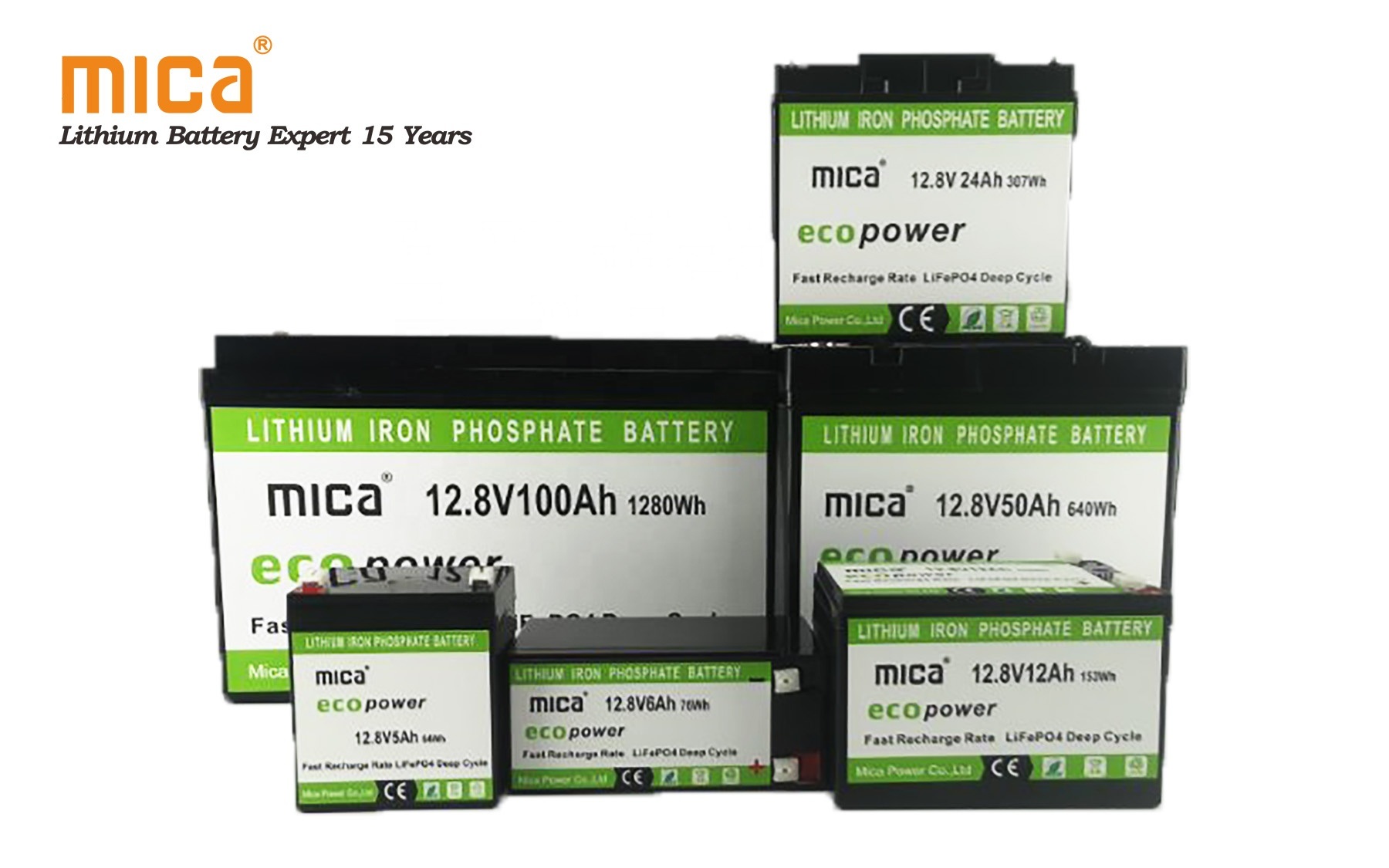 OEM ODM Bateria De Carro 12.8V 100ah 1280wh Over 5000 Cycle with CE/Un38.3/IEC62133/MSDS Lithium Phosphate Iron Battery for Truck Boat Solar System