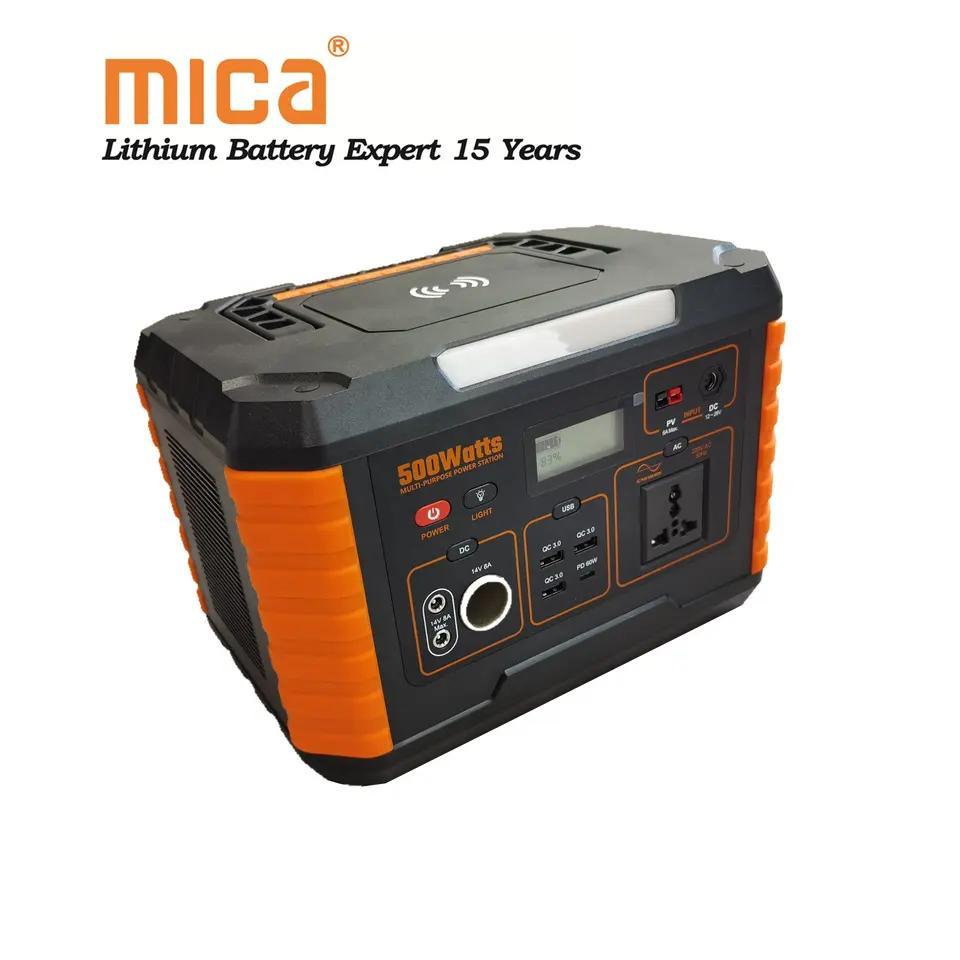 Mica 330W Power Station Lithium Battery Portable Generator AC DC USB Camping Power Station for Emergency Power Use