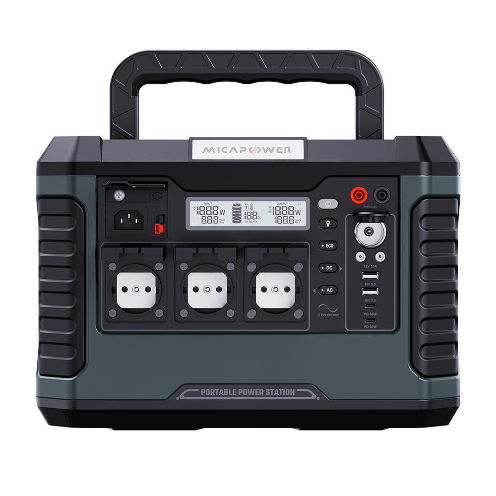 OEM ODM Customized Logo 1800W Portable Power Station Power Generator Solar Backup UPS Wireless Charger Fast Charging