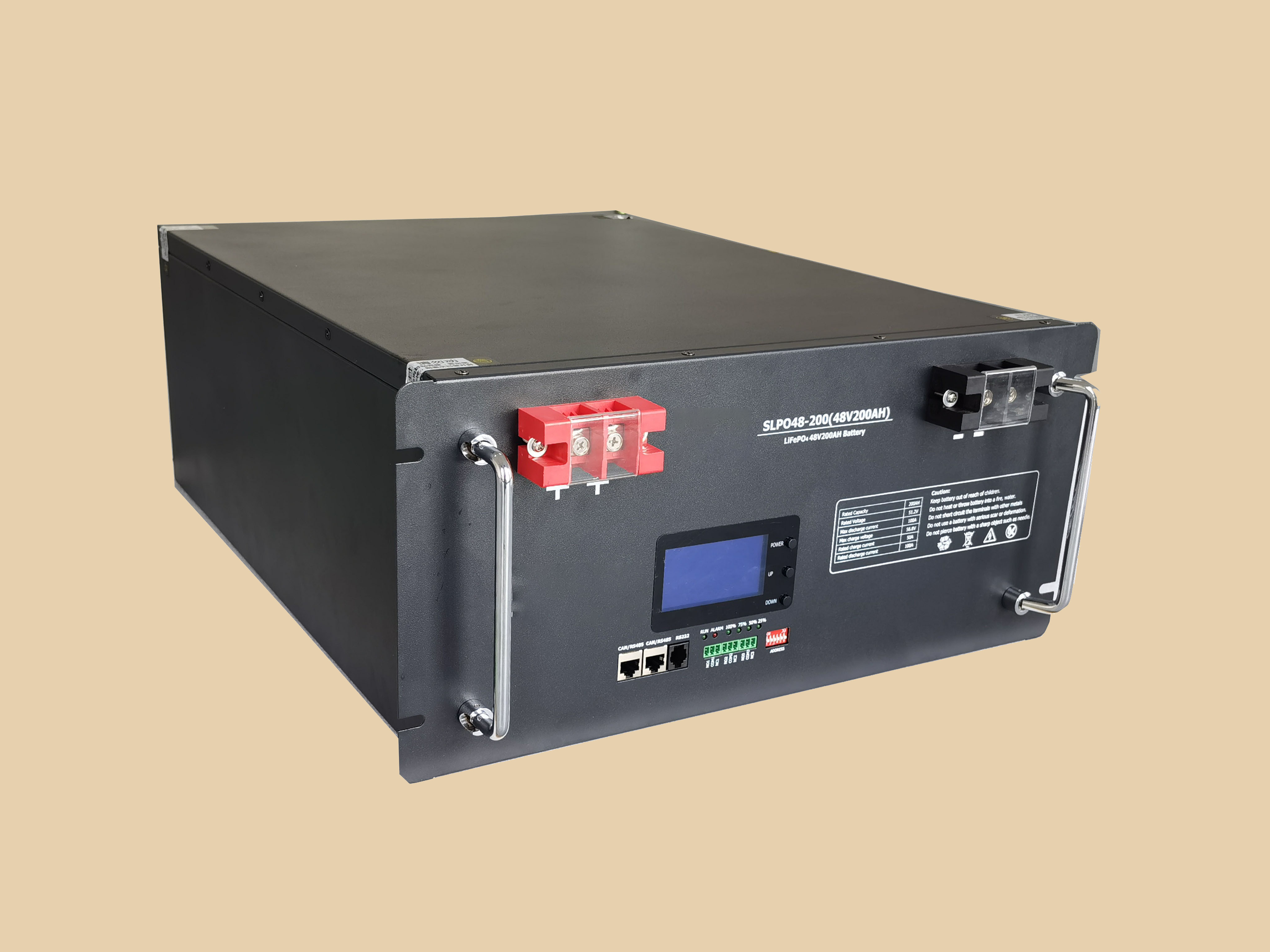 LiFePO4 48V 51.2V 200ah UPS Lithium Battery Pack with RS485/Can Communication for Home Storage System with CE/Un38.3