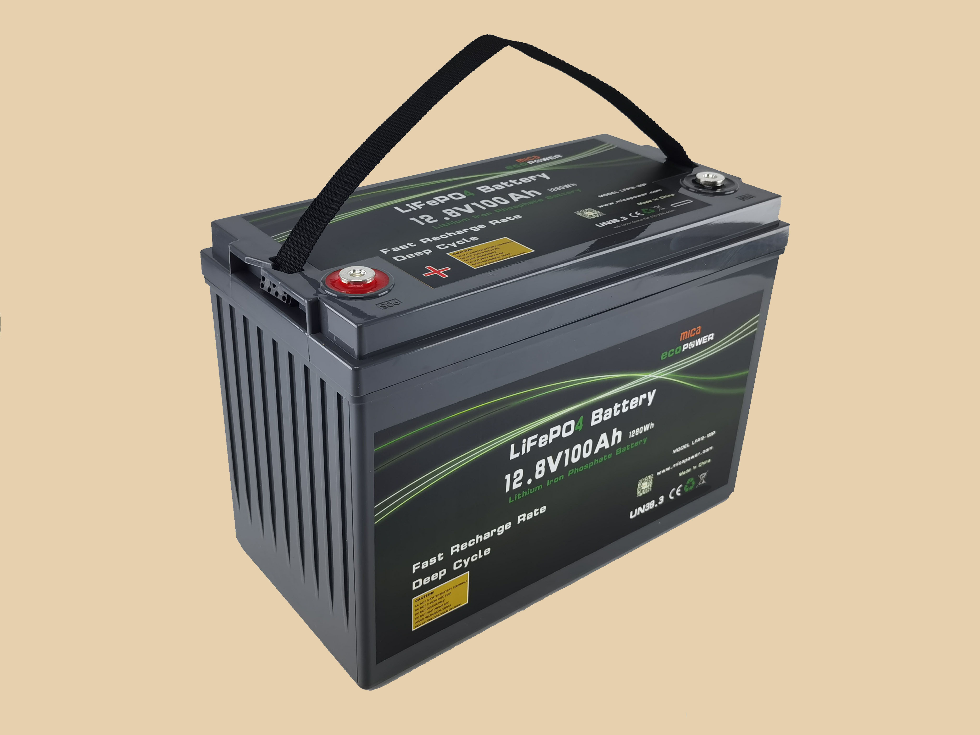 Rechargeable 12V 12.8V OEM ODM 100ah 200ah Lithium LiFePO4 Battery Pack with CE/Un38.3 Certification