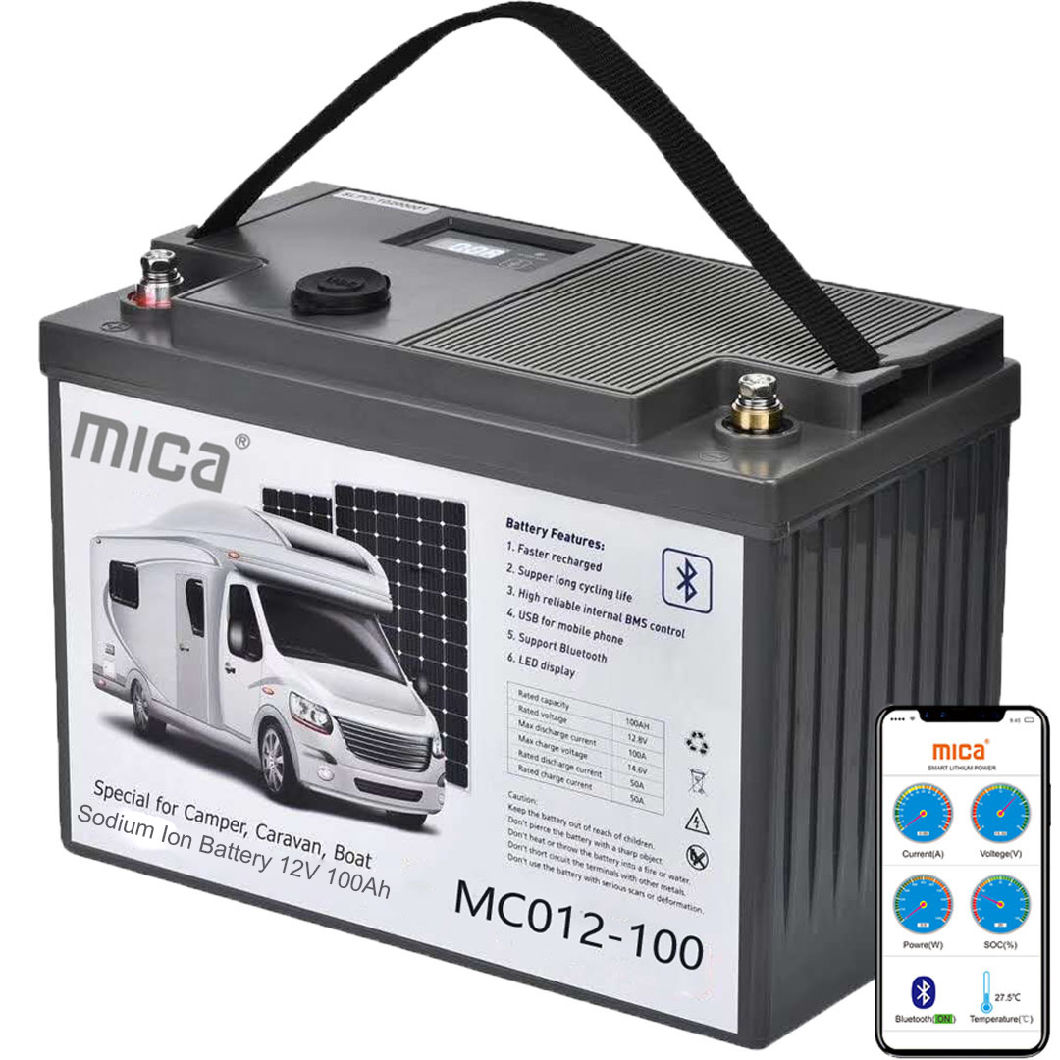Free Maintenance 12V 12.4V 100ah 200ah Battery Rechargeable Deep Cycle 12V Sodium-Ion Battery Na Ion Battery Pack for Solar System