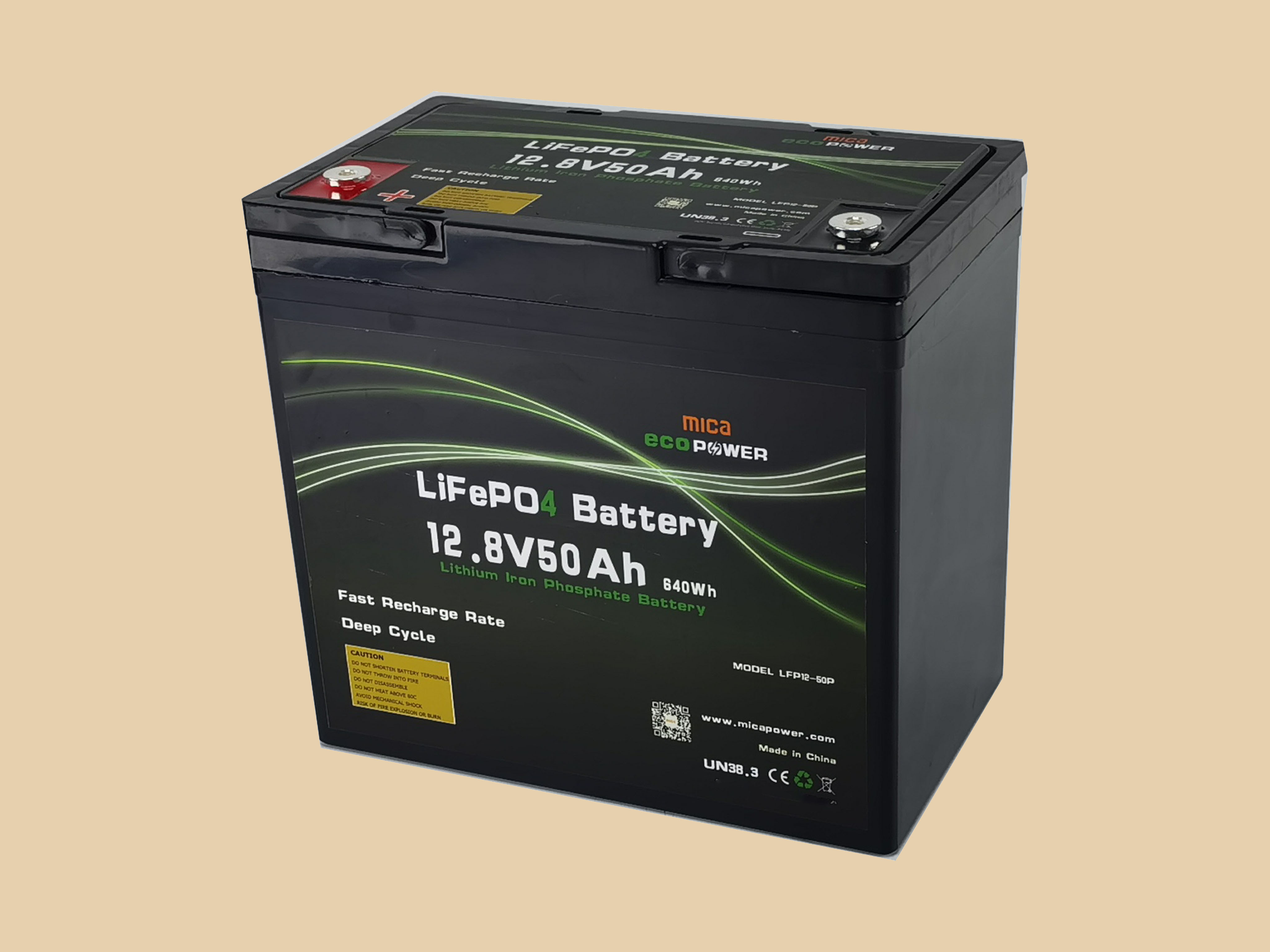 Rechargeable LiFePO4 Lithium Iron Phosphate Battery 12V 50ah Lithium Ion Battery Pack for Solar Power Supply
