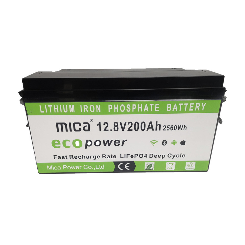 Mica Portable Lithium Iron Phosphate Battery Rechargeable LiFePO4 12V 200ah 2.5kwh Solar Batteries