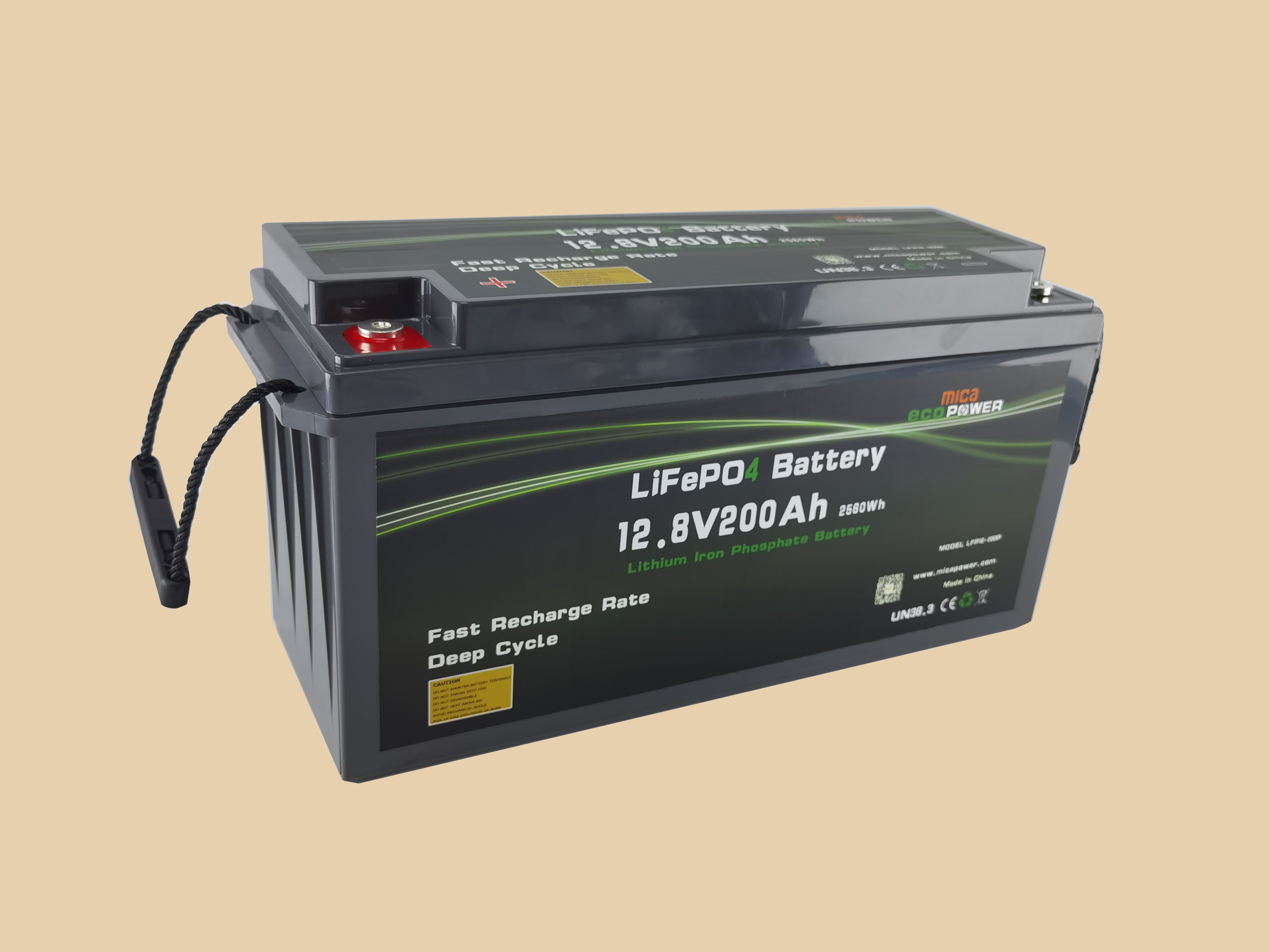 High Quality Mica 12V 24V 48V LiFePO4 Battery OEM ODM 100ah 200ah Lithium Solar Battery Pack with Un38.3/CE