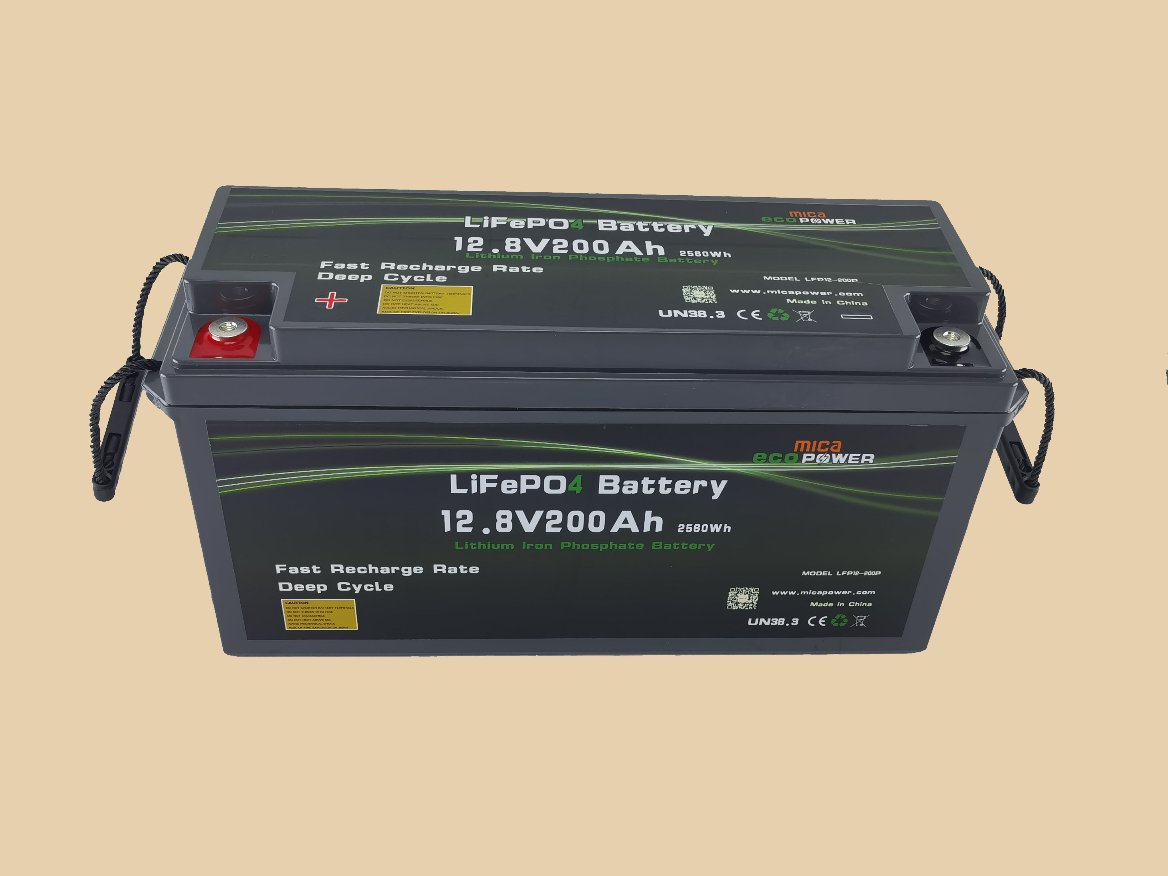 High Quality Mica 12V 24V 48V LiFePO4 Battery OEM ODM 100ah 200ah Lithium Solar Battery Pack with Un38.3/CE