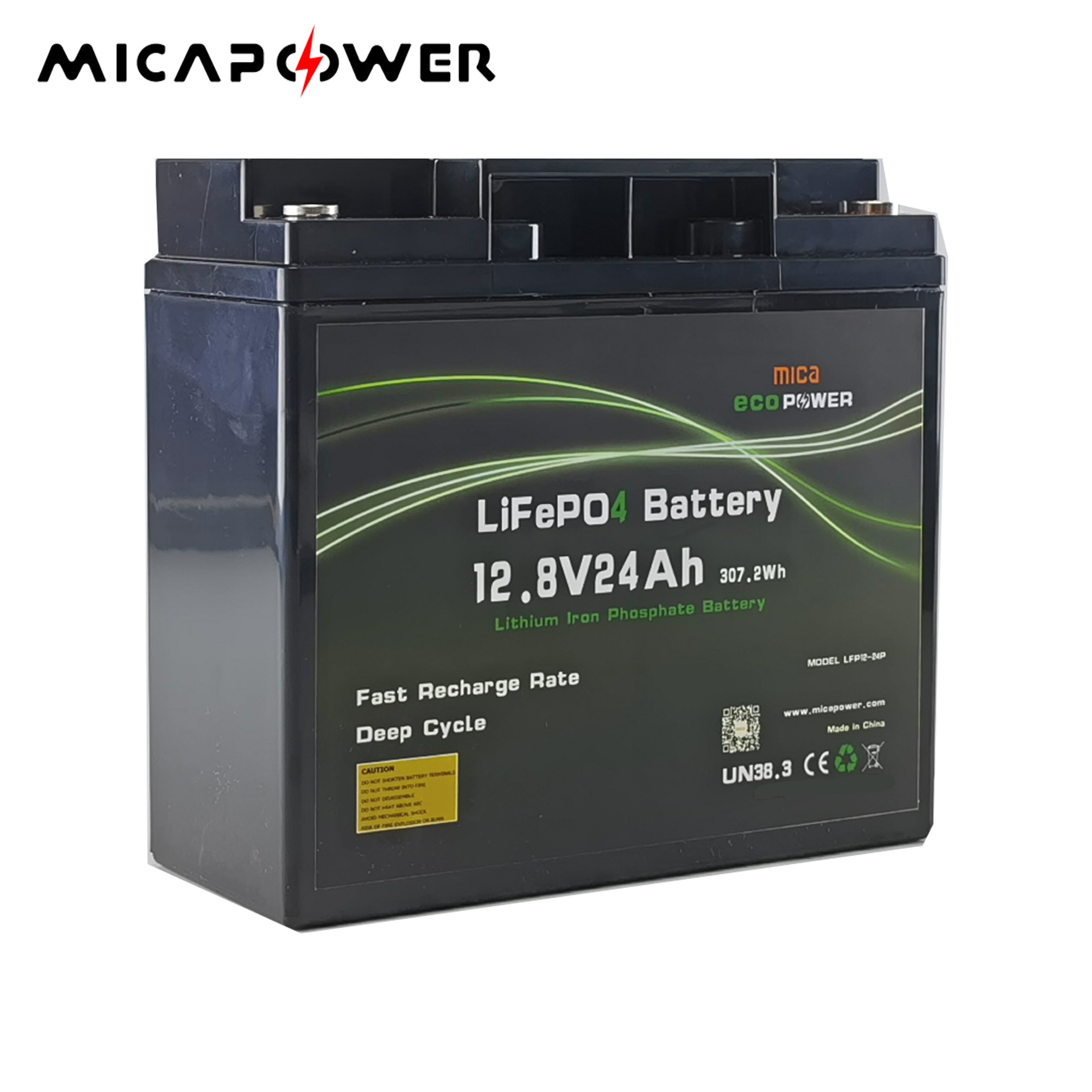 Mica Lithium Battery LFP 12V 12.8V 24ah 25ah 30ah 35ah 40ah 50ah LiFePO4 Pack for Solar Engergy Storage/RV/Golf Cart/Campers/Folklift
