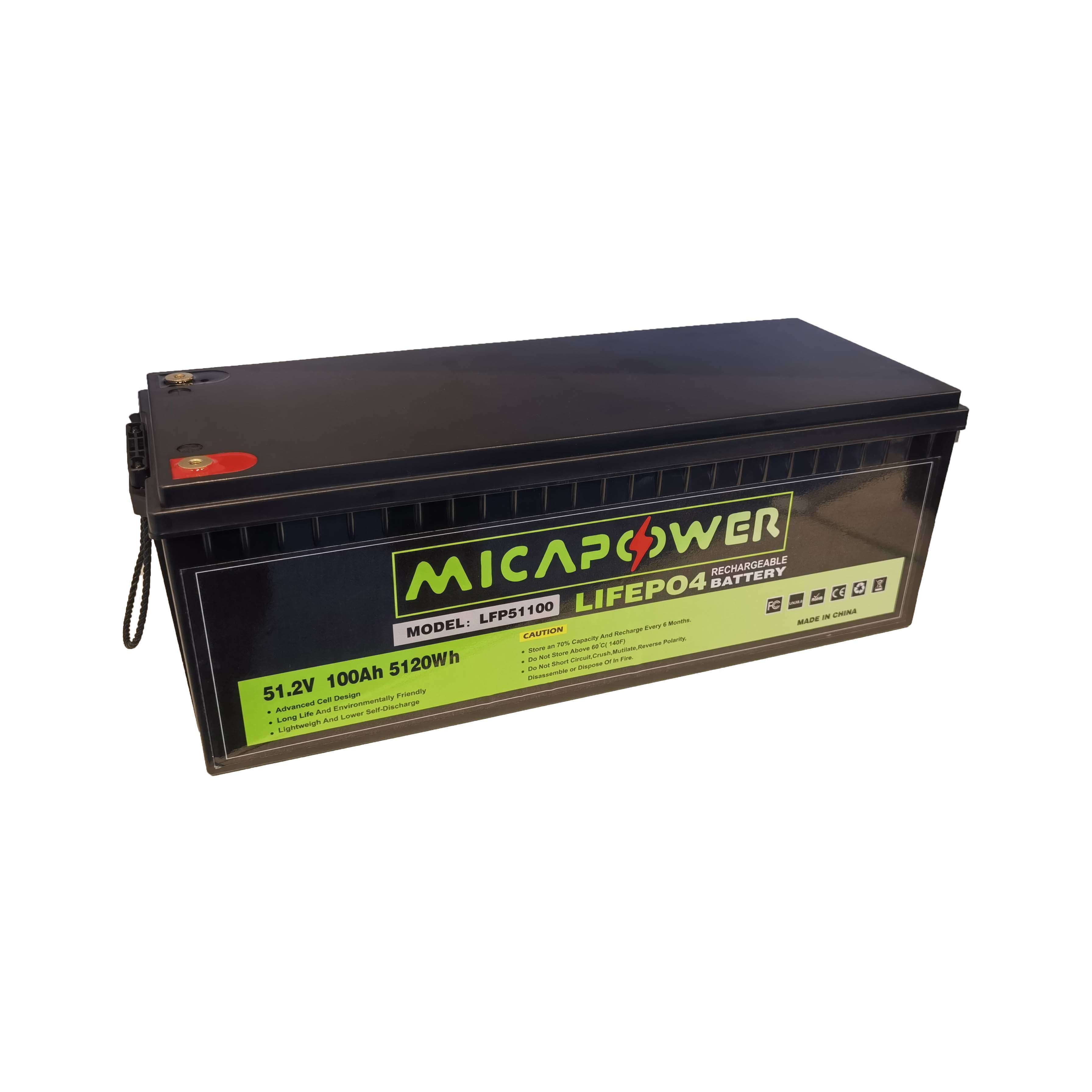 Mica Lithium Solar Battery 48V 10kwh 100ah LiFePO4 Solar System Lithium Ion Storage Battery