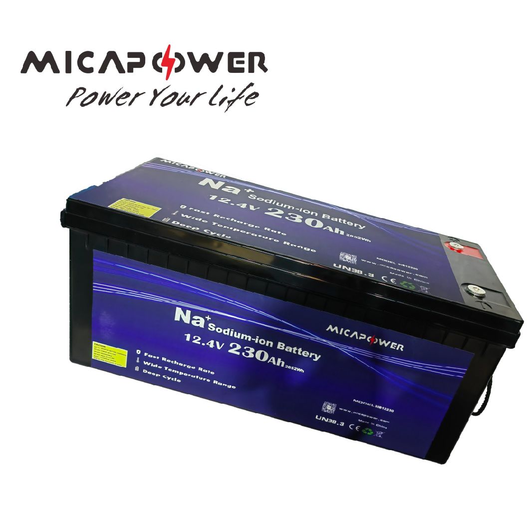 New 12V 12.4V Sodium Ion Battery Na Ion Battery 23ah 100ah 230ah Battery Pack 12 Volt Battery Rechargeable Manufacturer Energy Storage Battery
