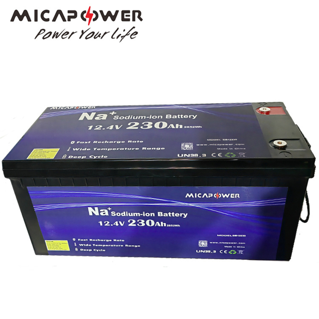 Mica Sib 12V 24V Sodium-Ion Batteries 50ah 100ah 200ah 300ah 400ah Sodium Ion Battery Pack for Solar Yacht Marine Boat RV Camper