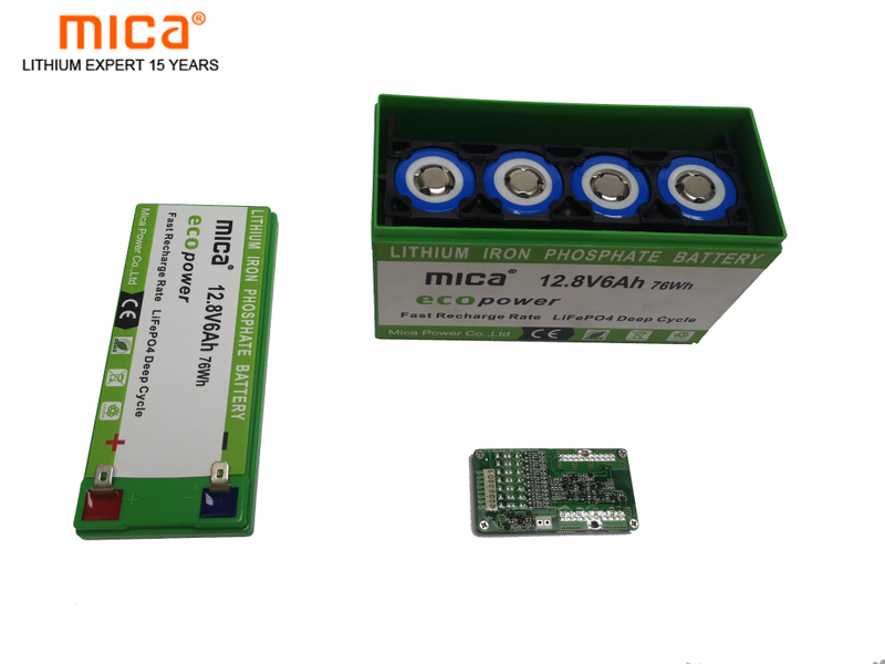 Factory Price Mica Lithium Ion 12/12.8V 6ah LiFePO4 LFP Lithium Iron Phosphate Battery Pack with Ultra-Long Cycle Life